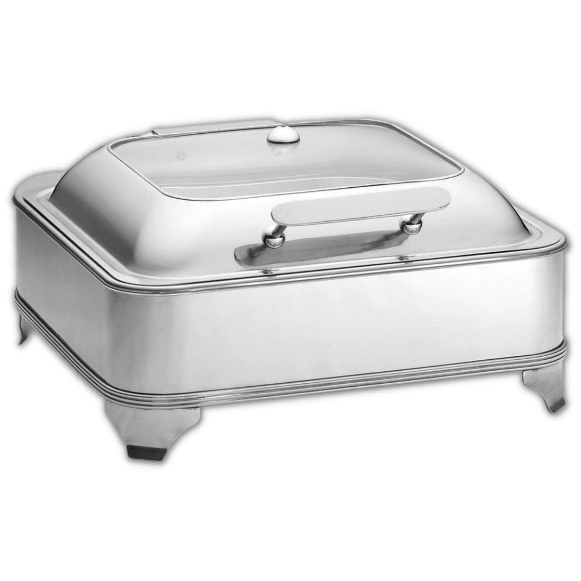 Tablecraft 5 Quart Electric Stainless Steel Chafing Dish Warmer - 700W 110V Commercial Buffet Server with Quick View Window & Slow Close Lid - Perfect for Restaurants, Catering, Banquets & Buffet Service