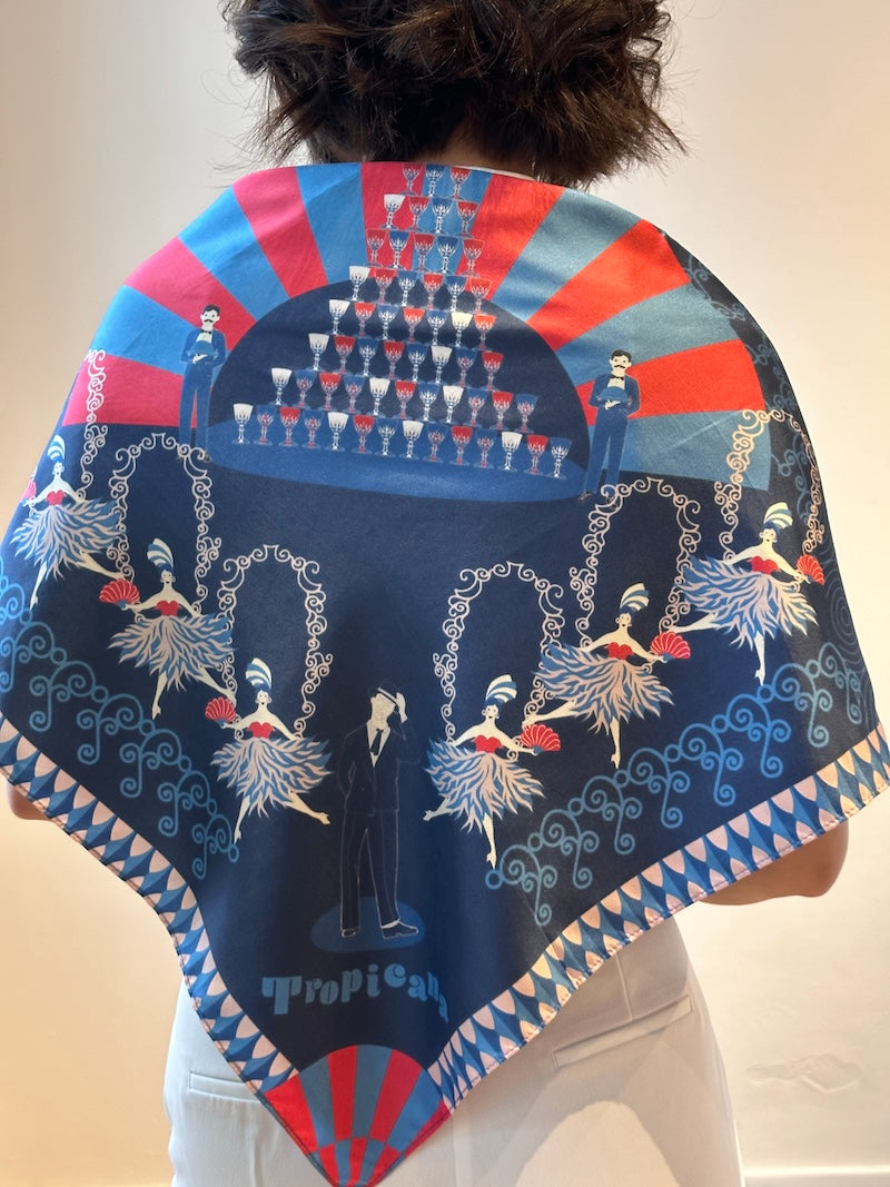 Tropicana Dream Silk Scarf - Premium 100% Mulberry Silk Fashion Accessory for Women - Perfect for Travel, Weddings & Special Occasions