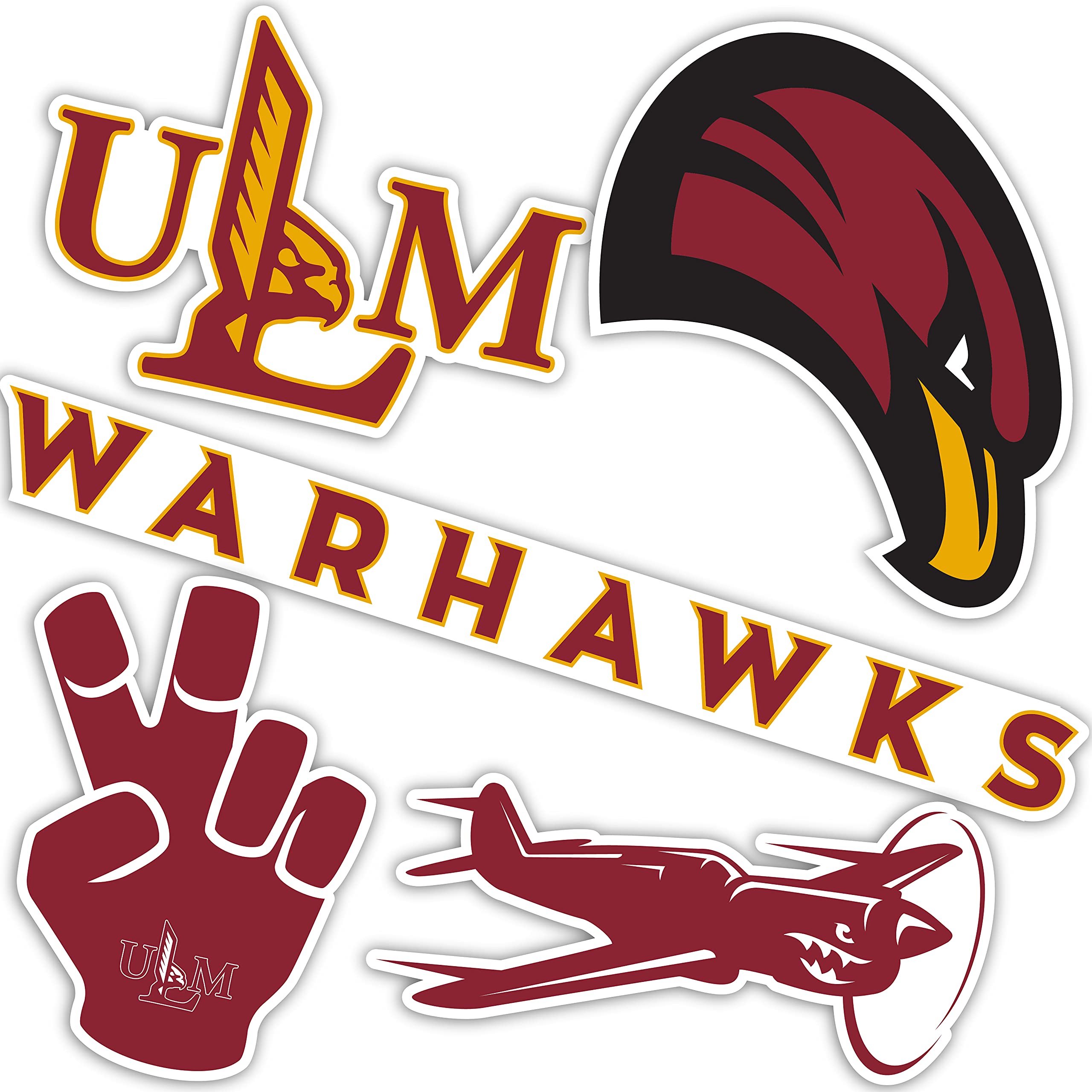 ULM Warhawks Vinyl Decals - Desert Cactus Design Stickers for Laptop, Water Bottle, Car & Scrapbook - University of Louisiana Monroe Fan Gear | Perfect for Game Day, School Spirit & DIY Crafts