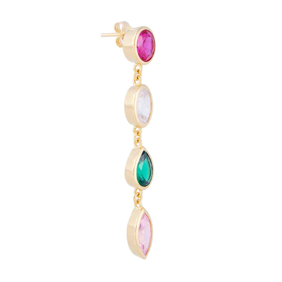 FAIRLEY Lagos Cocktail Earrings for Women - Elegant Gold Dangle Earrings for Party, Wedding & Evening Wear - Perfect Gift for Her