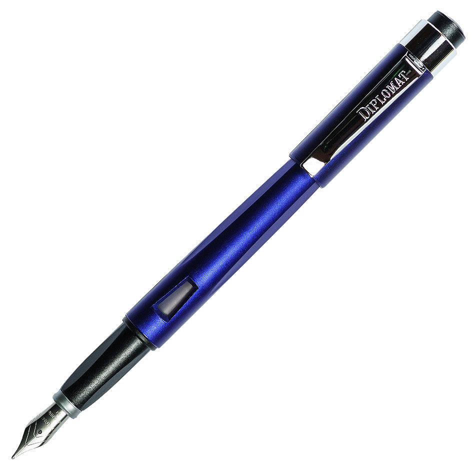 Premium Diplomat Magnum Fountain Pen - Indigo Blue Ink, Smooth Writing, Gift for Professionals & Students - Perfect for Signatures, Calligraphy & Note-Taking