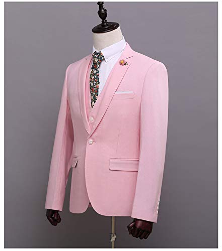 Men's Slim Fit Tuxedo Suit with Vest & Pants for Wedding & Formal Events