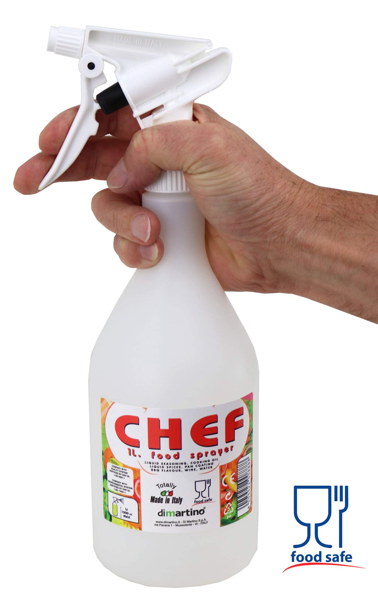 BPA-Free Food Grade Spray Bottle 1L / 33.8oz (24 Pack) - Safe for Water, Vinegar, Milk, Juice, Beer & Liquor | Kitchen, Restaurant, Bar & Home Cleaning Use