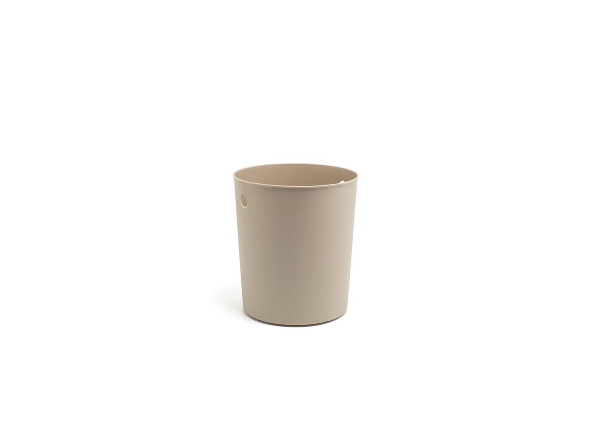 FOH Cylinder Waste Basket Liners - 8 & 12 Count PP Trash Can Bags in Beige | Perfect for Office, Kitchen & Bathroom Waste Disposal