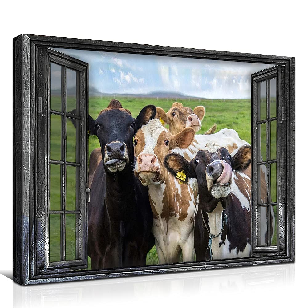 Farmhouse Cow Canvas Wall Art - 28