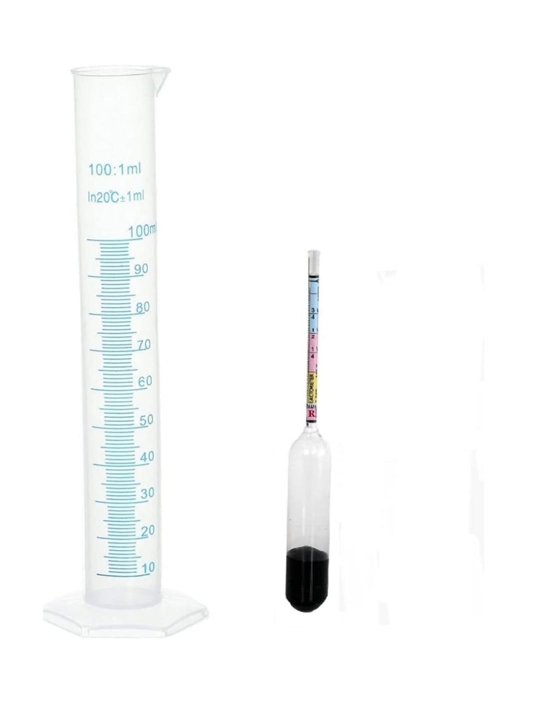 Tejas Milk Lactometer Kit - Fast 1-Minute Milk Purity Testing (Includes 2 Lactometers & 100ml Jar) - Perfect for Dairy Farmers, Home Milk Testing & Quality Control