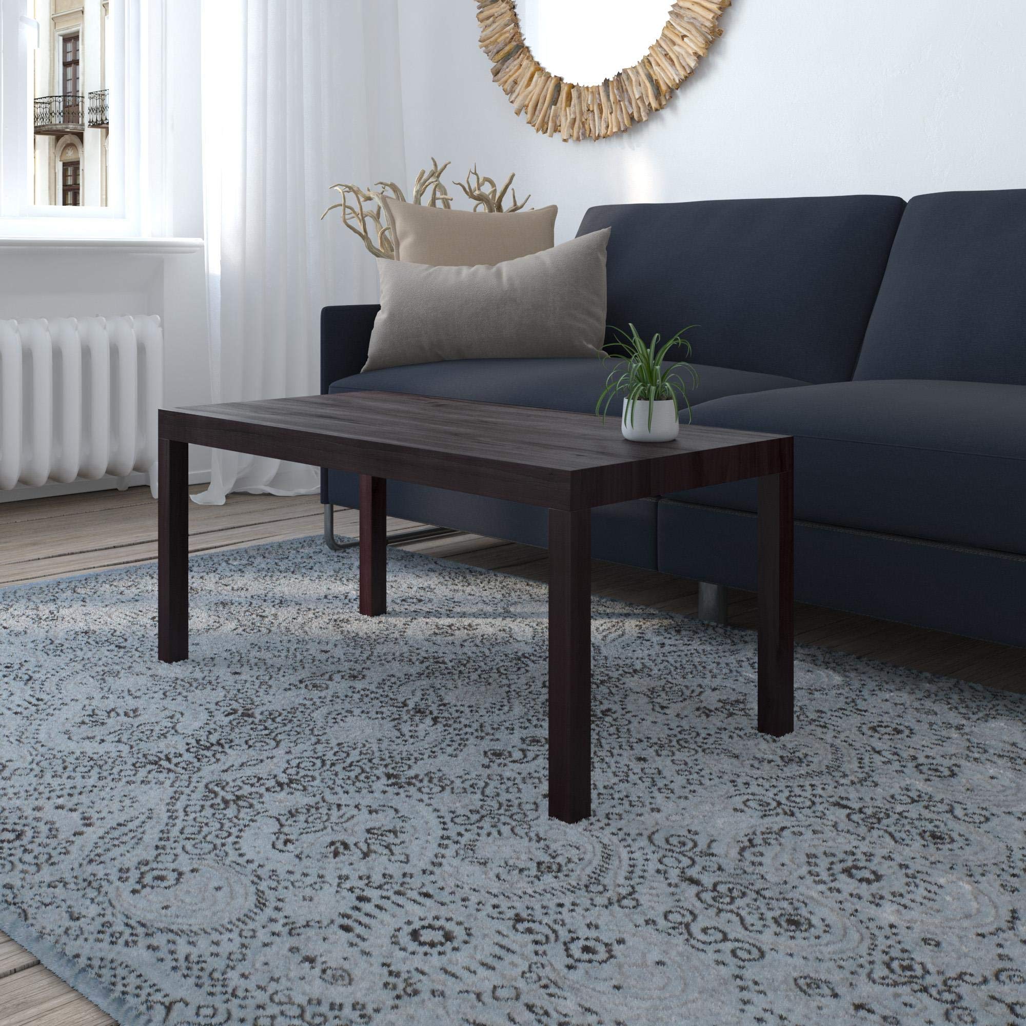 Ameriwood Home Parsons Coffee Table in Espresso Finish - Modern Living Room Furniture for Small Spaces, Home Decor & Entertainment Centers
