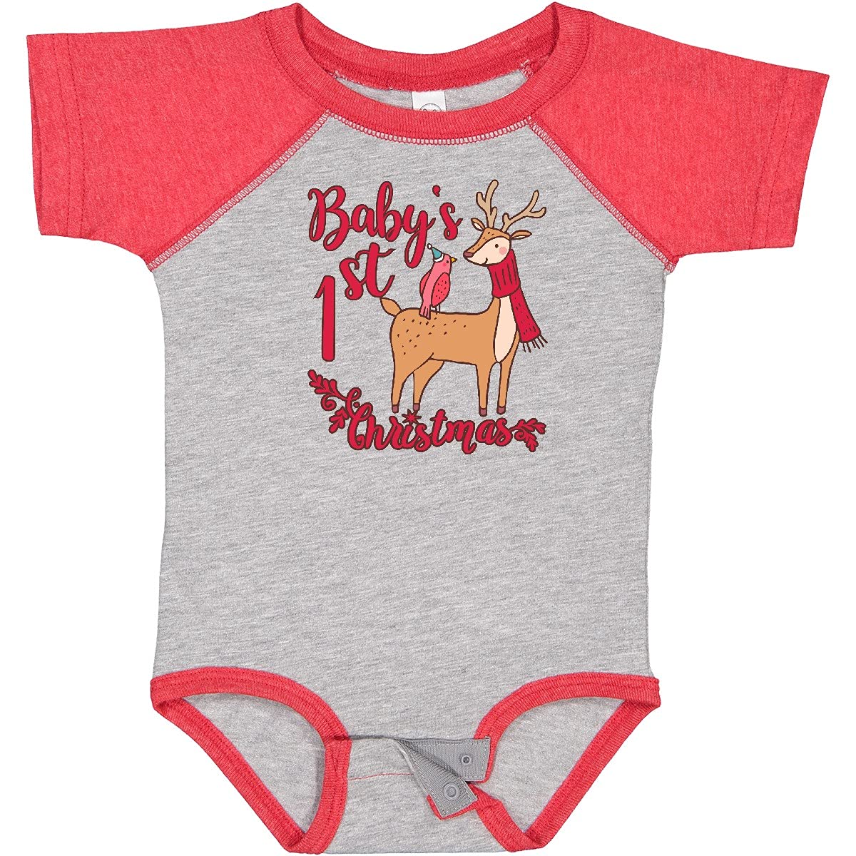 Inktastic Baby's First Christmas Bodysuit - Cute Holiday Outfit for Newborns & Infants - Perfect for Christmas Photos, Family Gatherings & Festive Celebrations