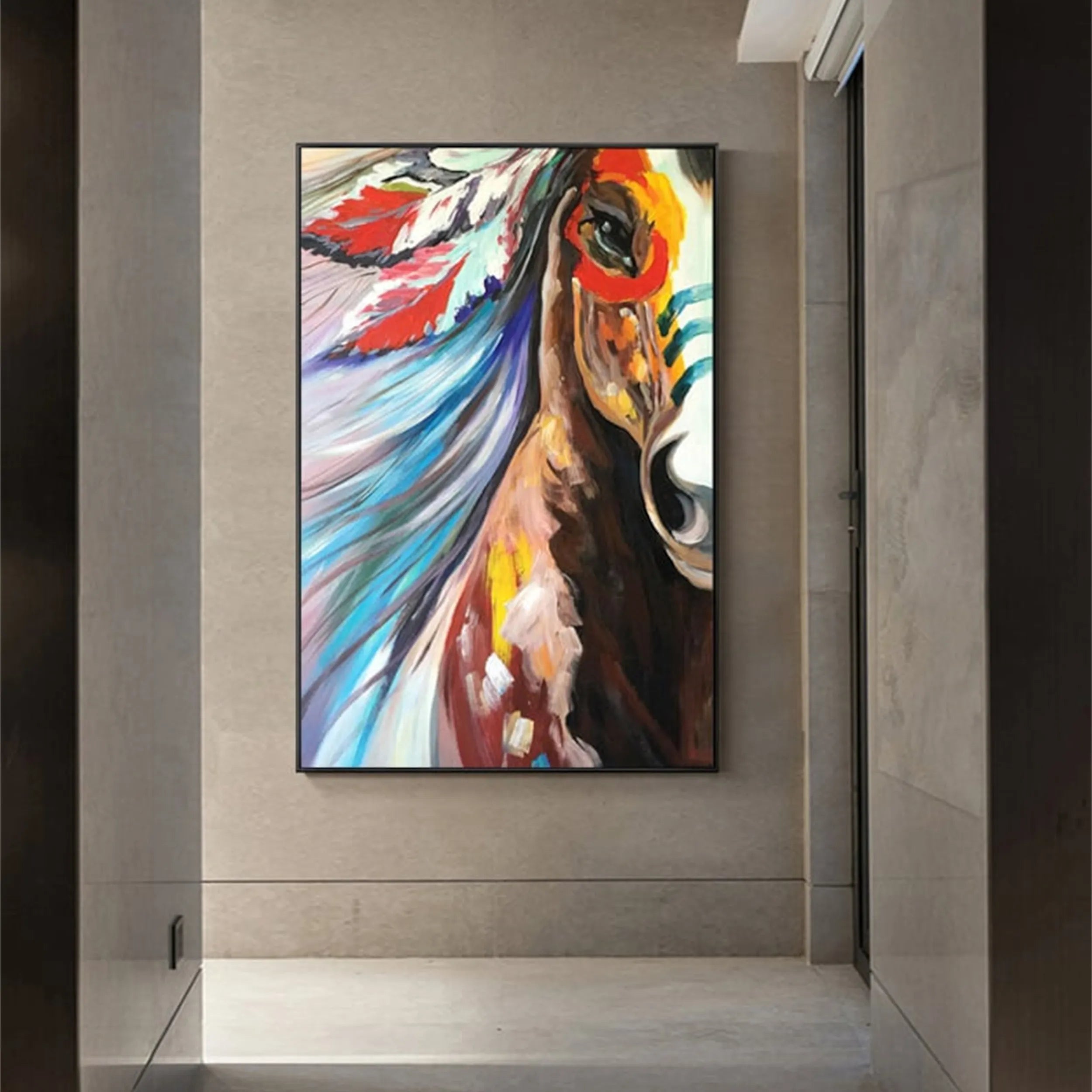 Animal Art Painting - Handmade Canvas Wall Decor for Living Room, Bedroom, Office | Unique Wildlife Artwork | Perfect Gift for Animal Lovers | AP001