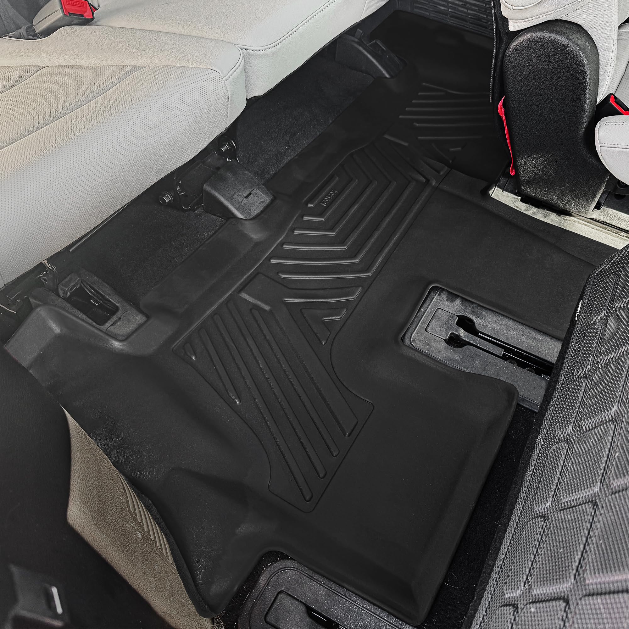 YITAMOTOR All-Weather Custom Floor Mats for 2020-2025 Kia Telluride 7 & 8 Seats - Premium Car Floor Liners & Cargo Liner Set (Black, Without Center Console) | Perfect for Road Trips, Family Travel & Daily Commute