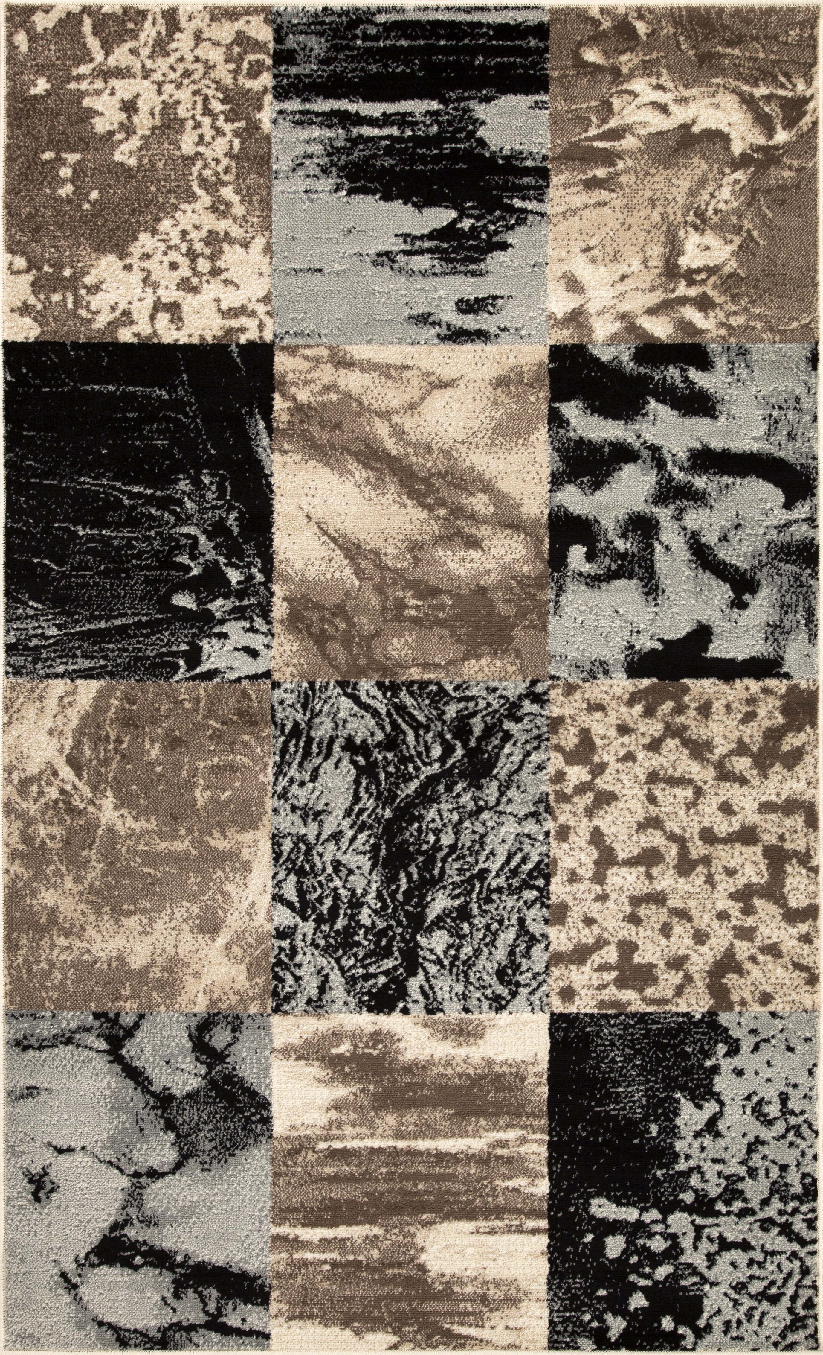 Brentwood Modern Abstract Indoor Area Rug - Soft Non-Slip Living Room Carpet for Bedroom, Dorm & Home Decor