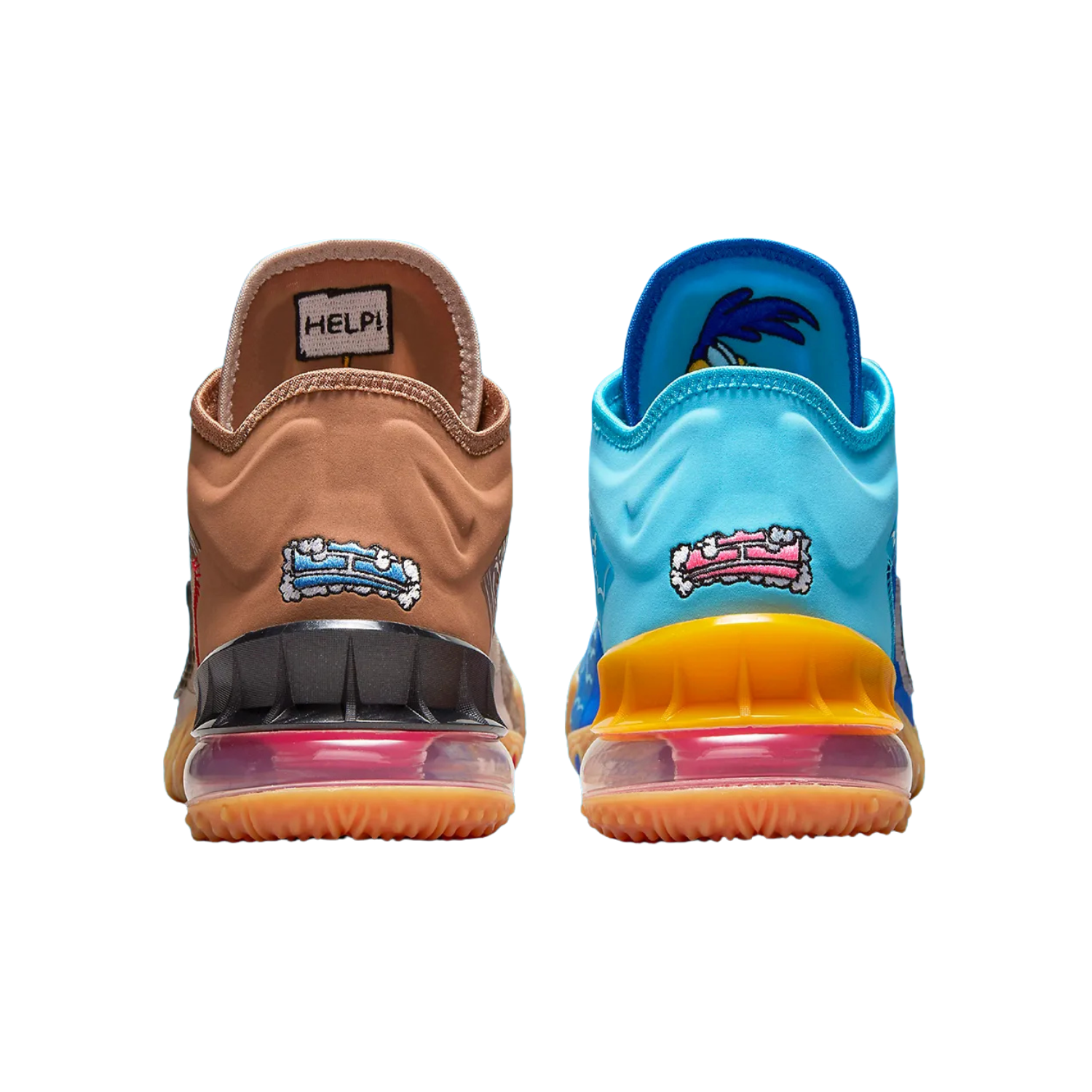 Nike LeBron 18 Low Basketball Shoes - Wile E. vs Roadrunner Space Jam Edition in Racer Blue, Baltic Blue & University Gold | Perfect for Court Performance & Streetwear Style