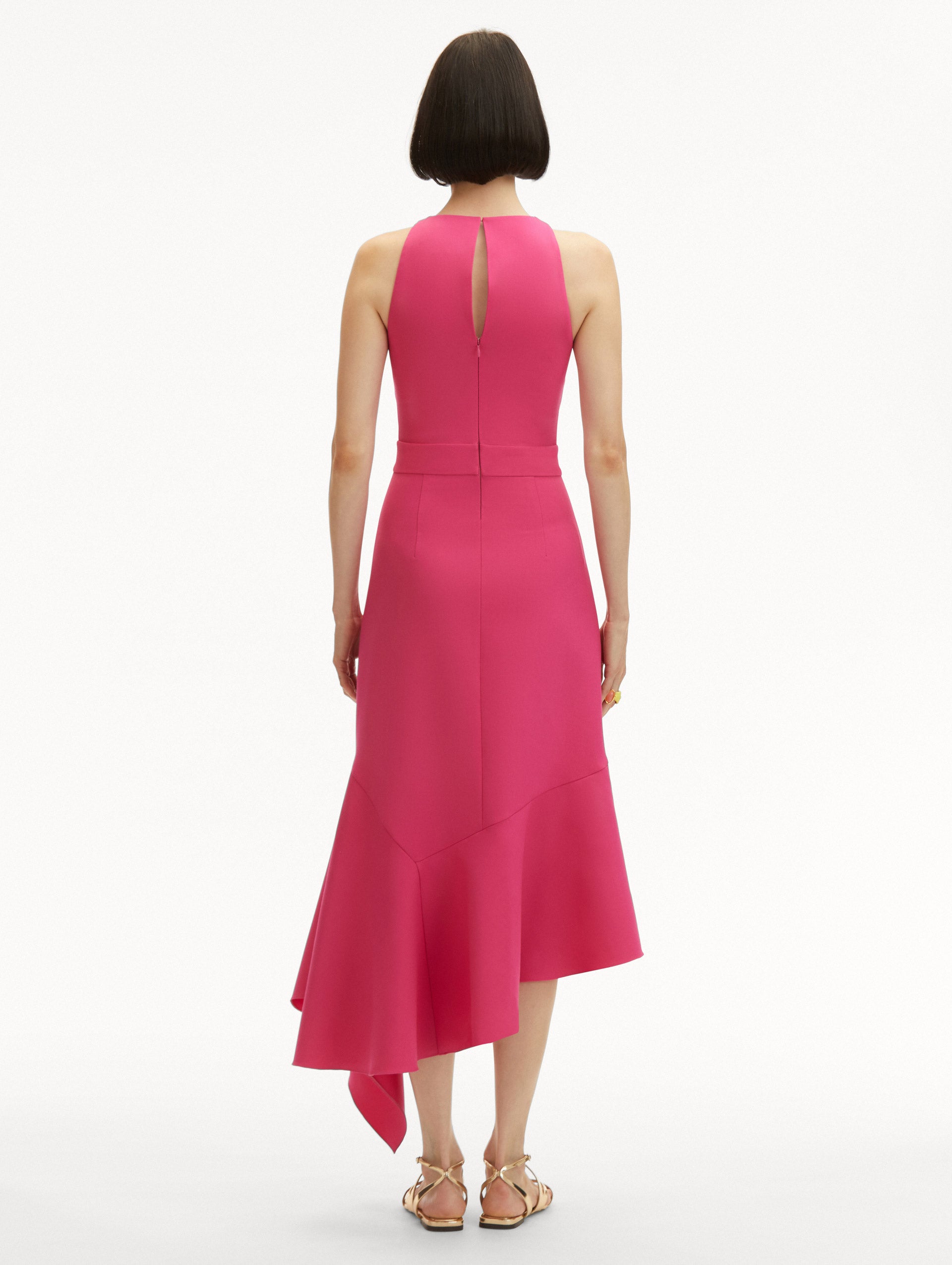 Elegant Asymmetrical Wool Dress for Women - Cozy Winter Fashion, Office Wear & Holiday Party Outfit