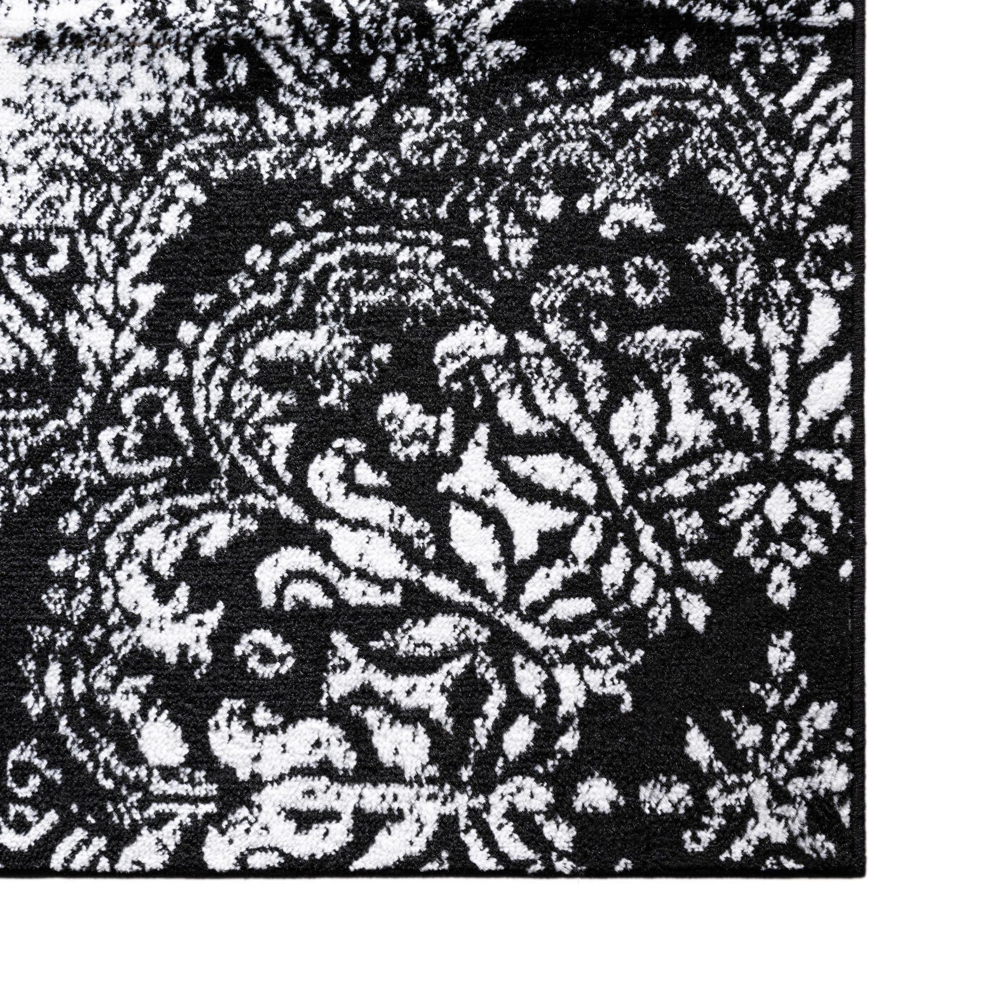 Premium Monte Carlo Collection 6' x 9' Black Area Rug - Soft Medium Pile Living Room Carpet for Home Decor, Bedroom, Dining Room & Open Floor Plans | Durable & Stylish Modern Floor Covering