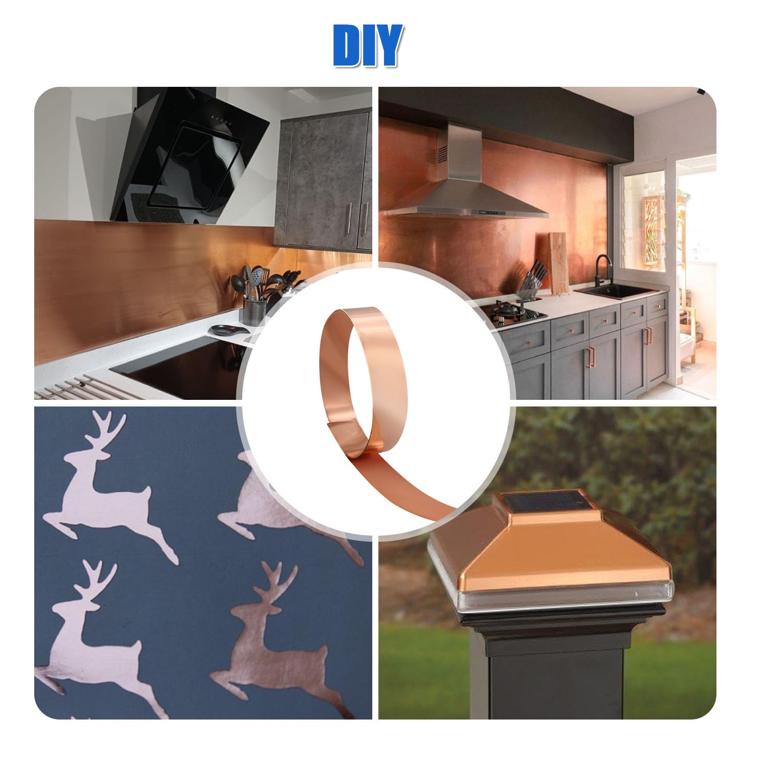 Copper Sheet Roll 1000x50x1mm - Premium Copper Flashing Roll for Roofing, Gutters & DIY Projects | Durable Home Repair Material for Metal Crafting & Plumbing