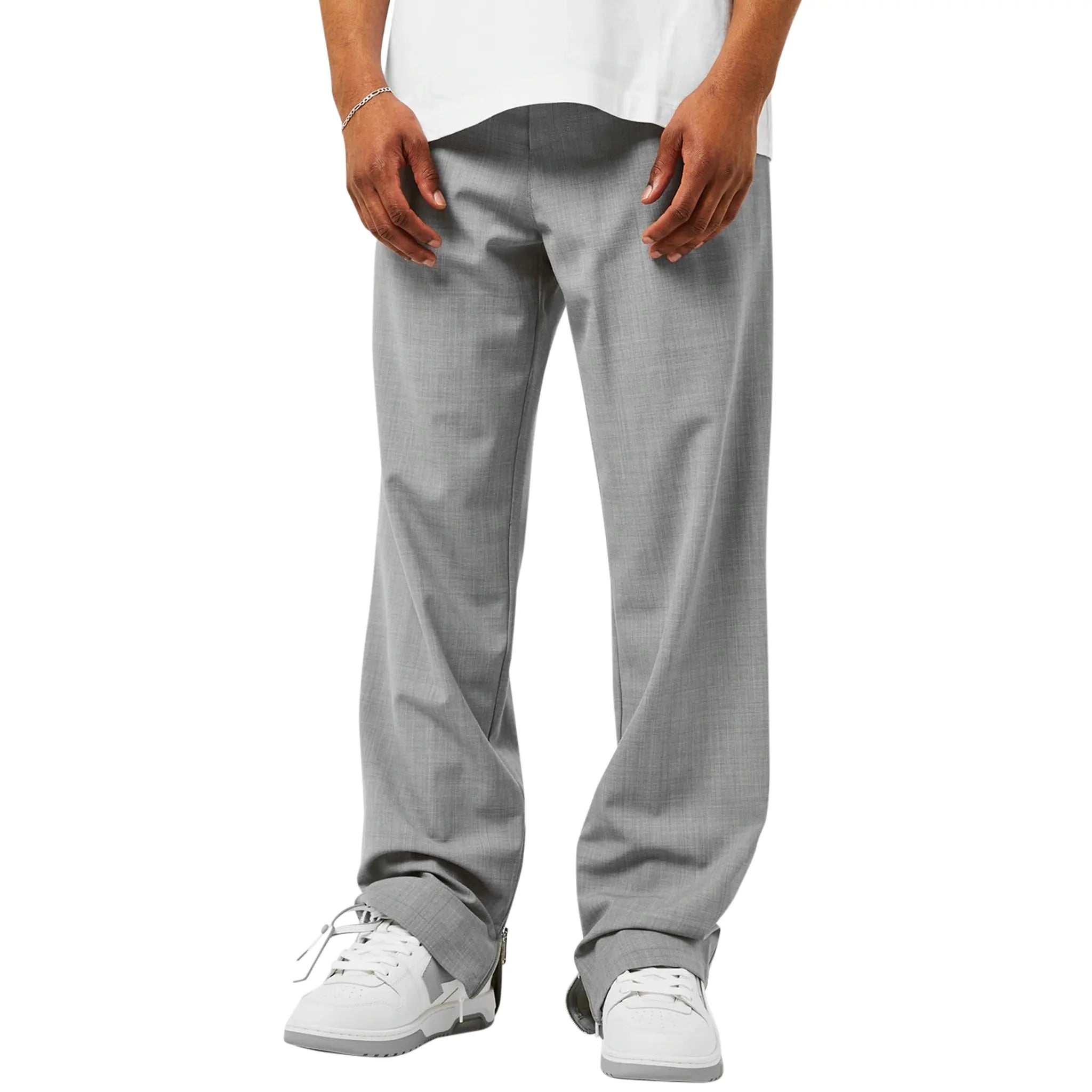 Off White Out Of Office White Grey Sneakers - Men's & Women's Casual Fashion Shoes for Walking, Running & Streetwear Style