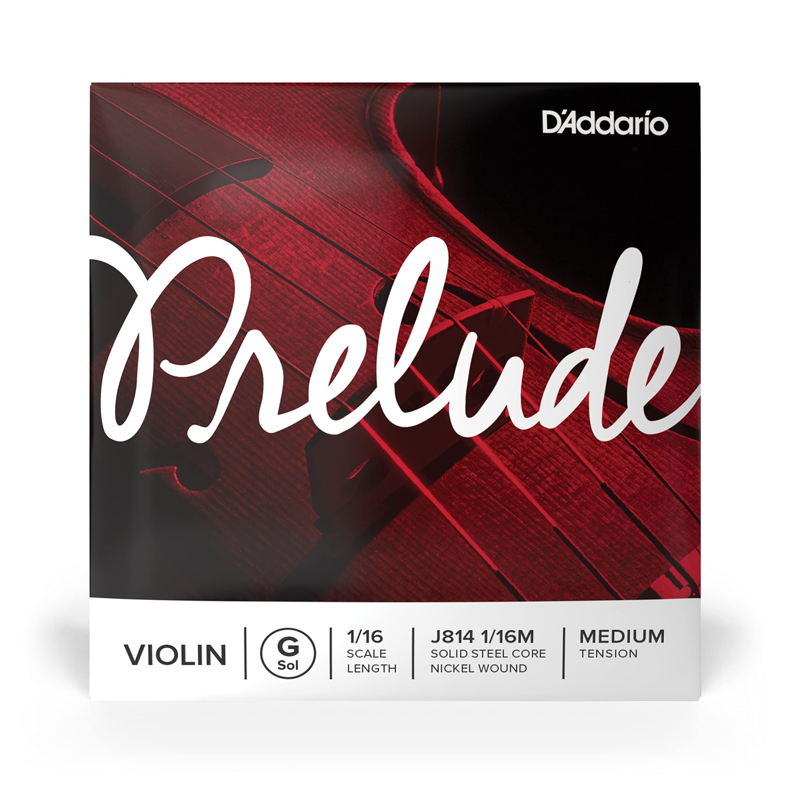 D'Addario Prelude Violin D String for 4/4 Size - Medium Tension Steel Core String | Perfect for Student Violins, Practice & Performances