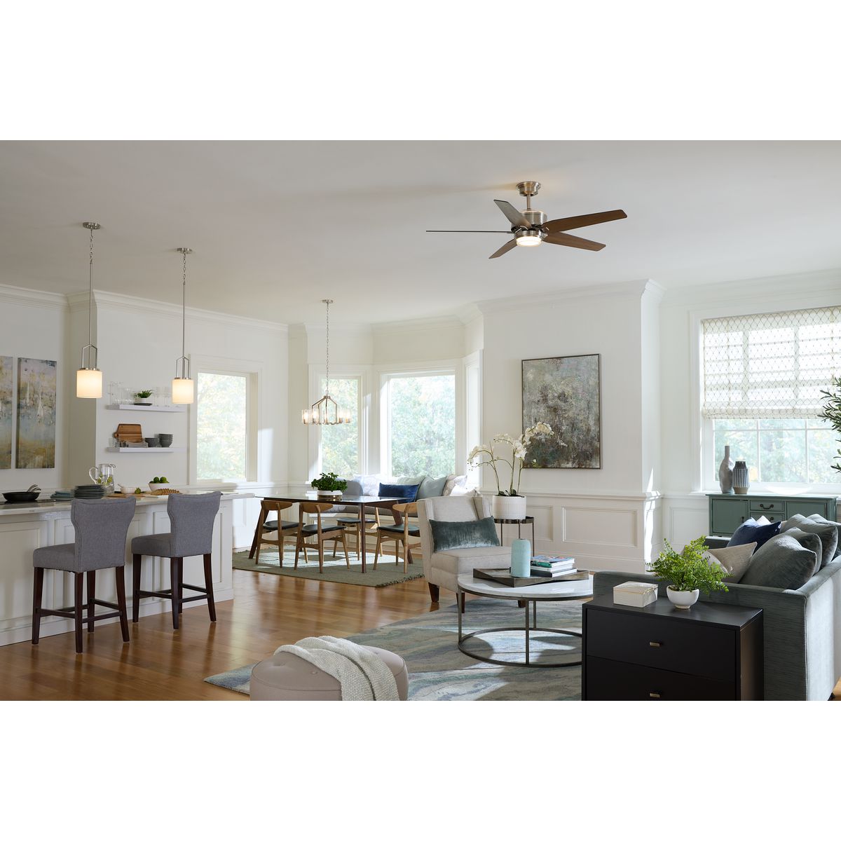 Stylish Goodwin Collection One Light Pendant - Modern Ceiling Light Fixture for Dining Room, Kitchen Island & Bedroom Decor