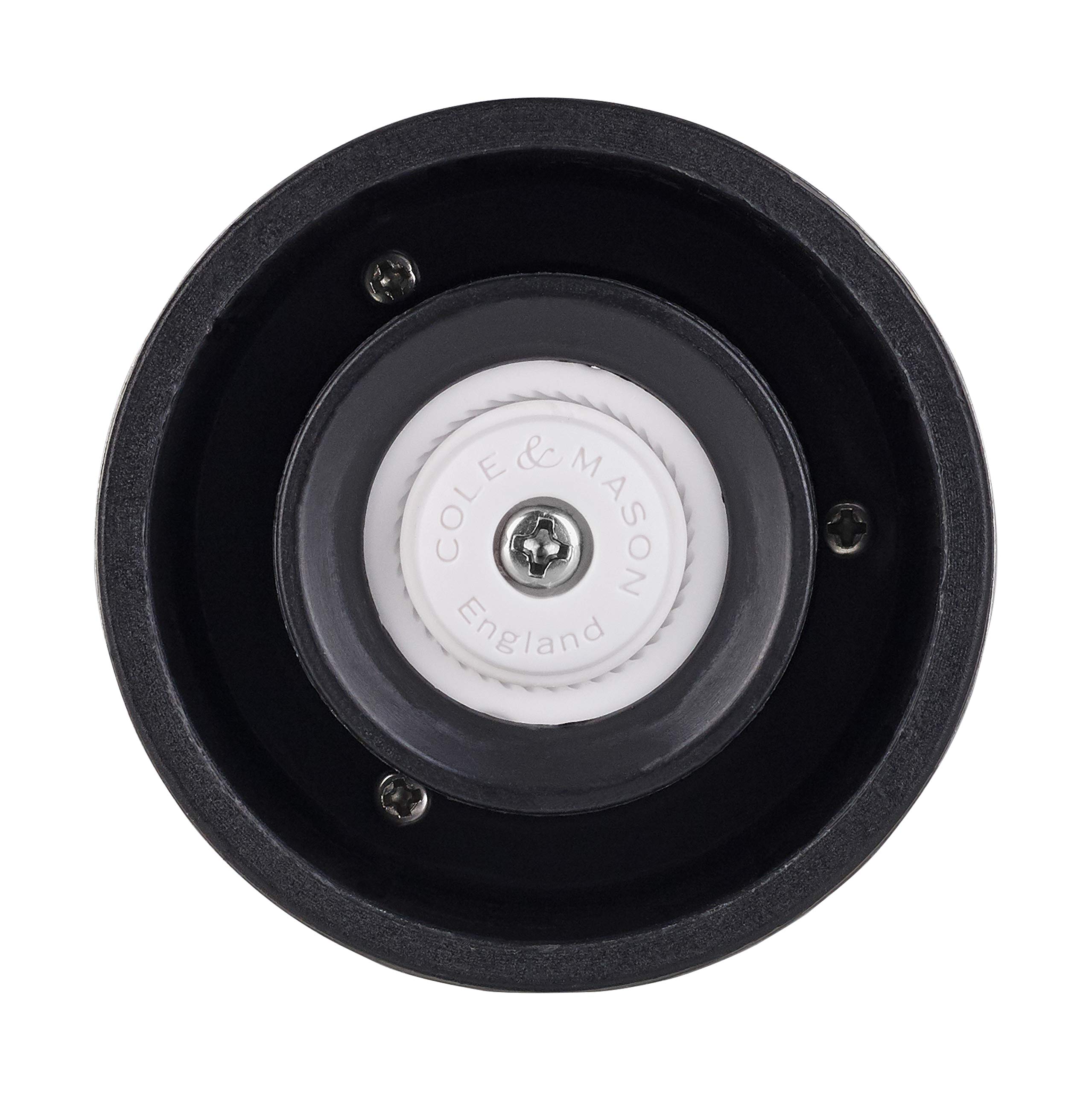 Cole & Mason Derwent Adjustable Salt Grinder - Premium Stainless Steel & Acrylic Design with Ceramic Precision Mechanism (190mm) - Perfect for Gourmet Cooking, Kitchen Countertops & Dinner Table Seasoning
