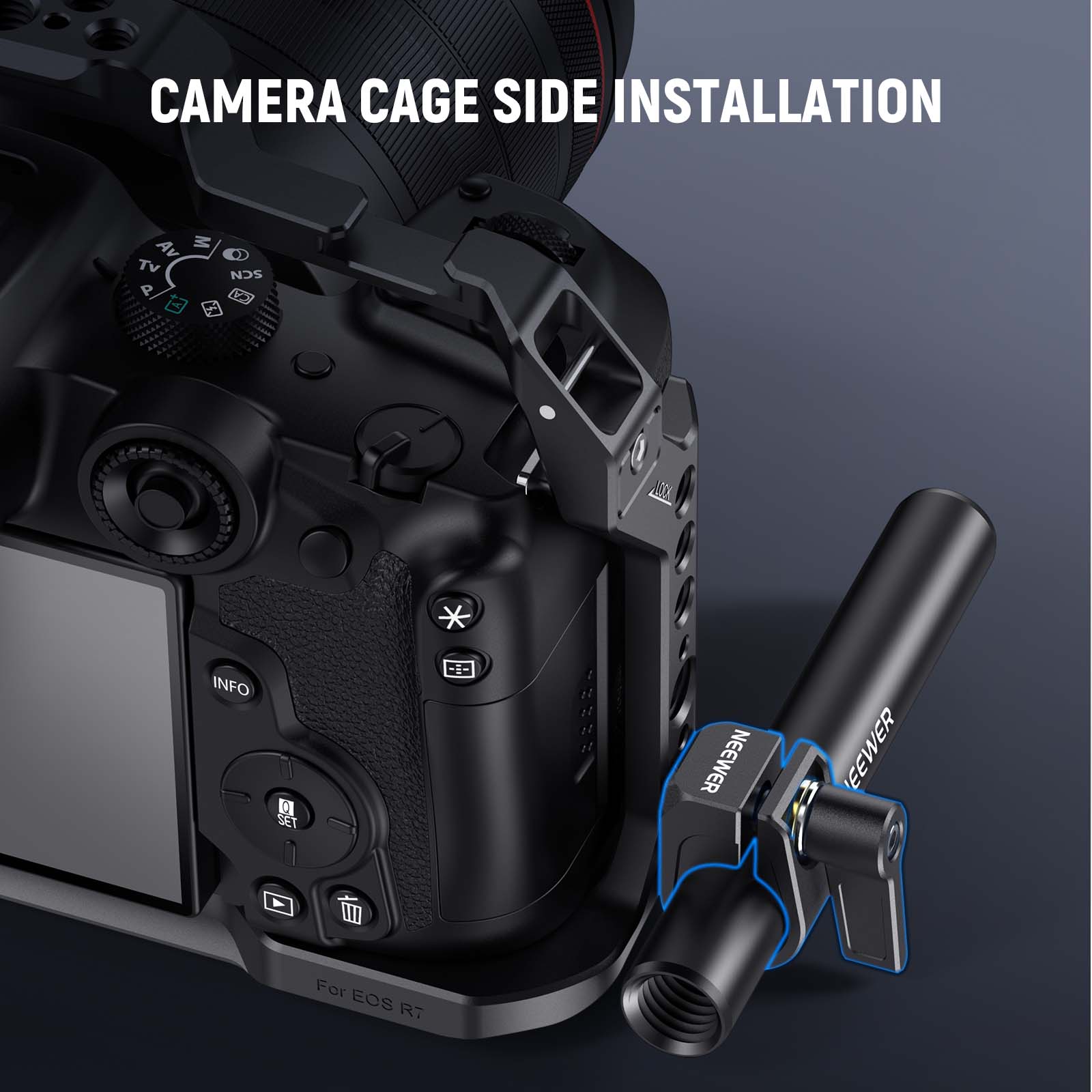NEEWER UA052/UA053 Single LWS 15mm Rod Clamp - Lightweight Aluminum Alloy Camera Rig Clamp for DSLR, Mirrorless, and Video Equipment - Perfect for Filmmaking, Vlogging, and Studio Photography