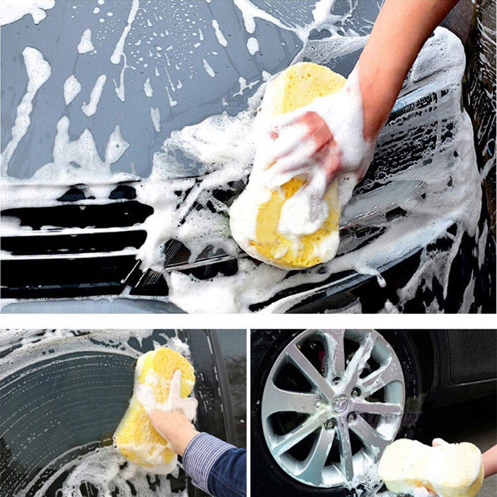 10-Pack Car Wash Sponges - Super Absorbent Microfiber Sponges for Auto Detailing, Cleaning & Waxing - Scratch-Free Car Scrubber for Paint Protection (Perfect for Washing Cars, Trucks & SUVs)