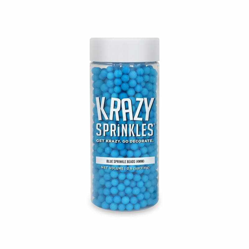 Wholesale Blue 4mm Sprinkle Beads - 24 Units per Case - Perfect for Cake Decorating, Jewelry Making & DIY Crafts