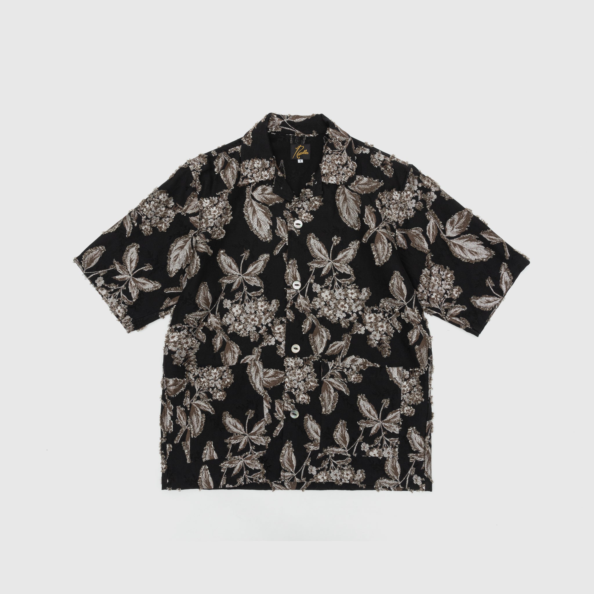 Floral Cut Jacquard Cabana Shirt for Men - Lightweight Summer Beach Shirt, Perfect for Vacation, Pool Party, and Casual Outings