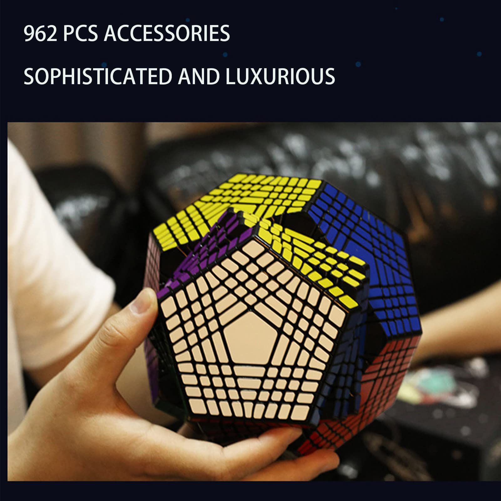 Megaminx Speed Cube Black Sticker - Professional Dodecahedron Magic Cube 3D Puzzle Toy for Kids & Adults - Perfect for Christmas, Birthday Gifts & Brain Teaser Challenges