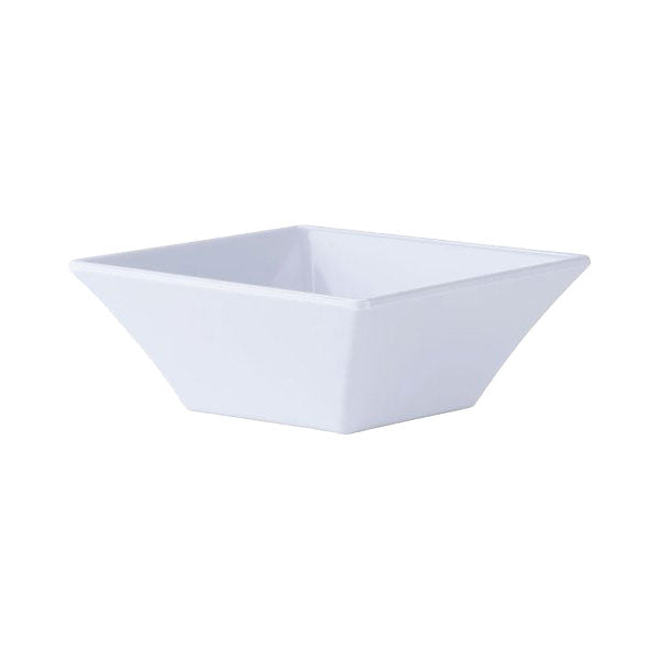 GET ML 249 W Siciliano 12.8 qt White Melamine Square Bowl - Durable & Stylish Serving Dish for Restaurants, Picnics, and Outdoor Dining