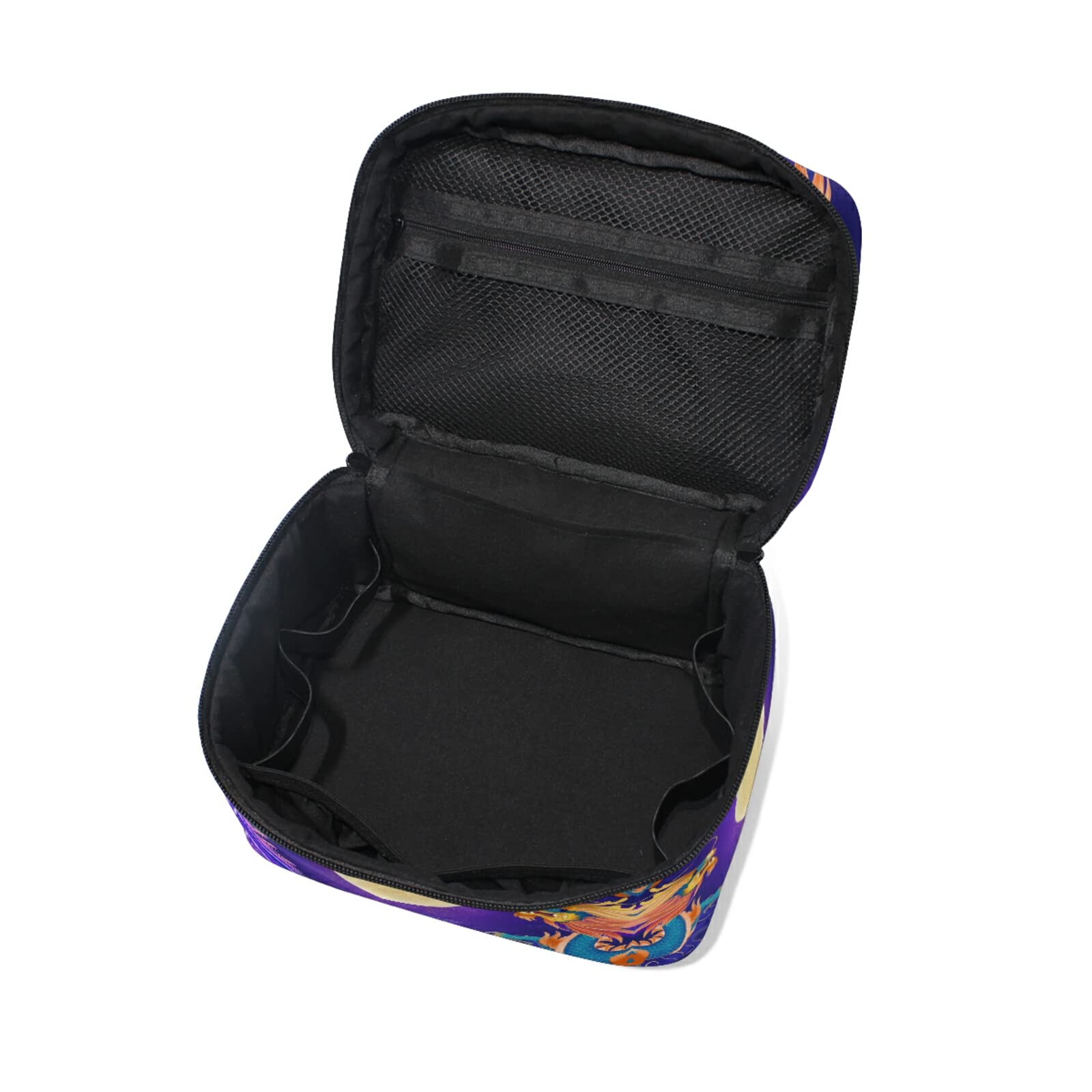 Phoenix Bird Moon Cute Cosmetic Bag Organizer - Waterproof Makeup Pouch with Zipper for Women & Girls - Perfect for Travel, Gym, and Daily Essentials Storage