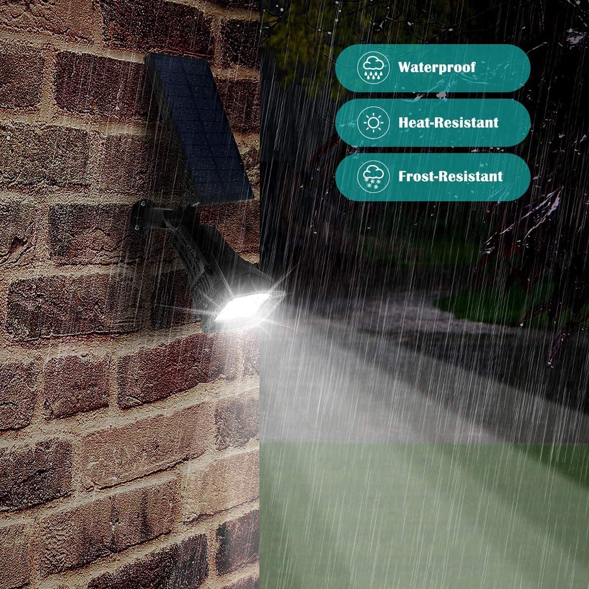 URPOWER Solar Lights Outdoor Waterproof - Adjustable 2-in-1 Solar Spot & Wall Light for Garden, Yard, Pathway - Solar Powered Landscape Lighting with Dusk-to-Dawn Sensor - Perfect for Patio, Deck, Driveway & Backyard Lighting