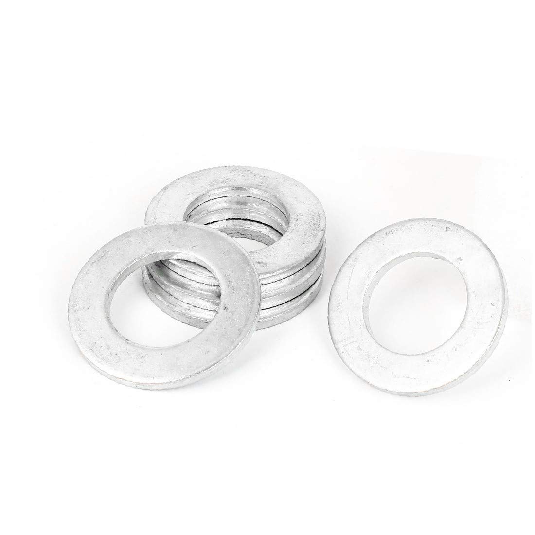 X-DREE 22mm x 38mm Zinc Plated Flat Spacers Washers Gaskets Fasteners - 5PCS - GB97 Standard - Heavy Duty Metal Spacers for Automotive, Machinery & DIY Projects
