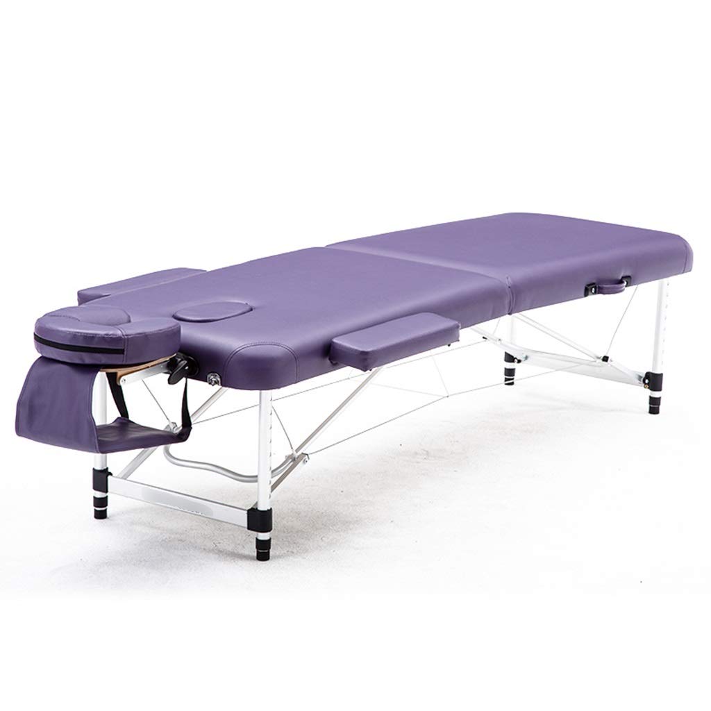 Professional Folding Aluminum Massage Table with Face Hole & Carry Bag - Lightweight Salon & Spa Therapy Couch Bed (72