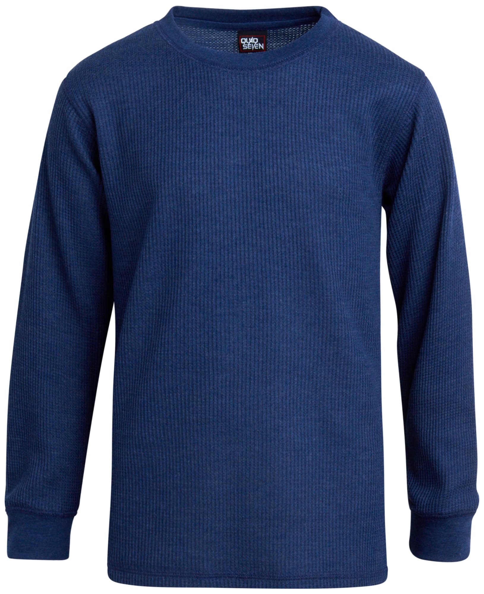 2 Pack Boys' Waffle Knit Long Sleeve Thermal Crewneck T-Shirt (Sizes 8-18) - Warm Winter Base Layer for School & Outdoor Activities