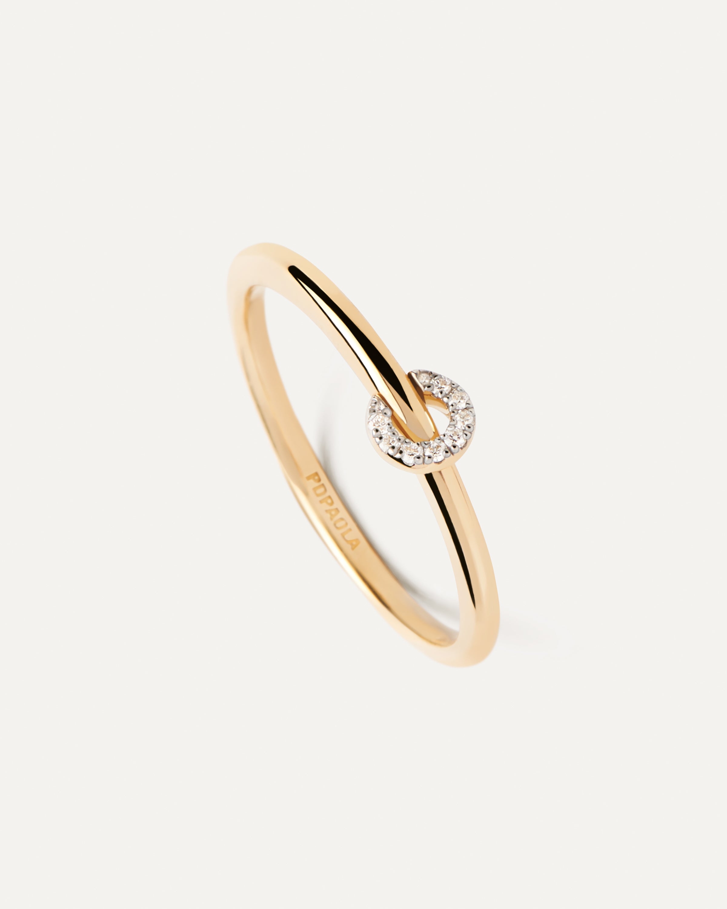 Elegant Diamond & Gold Loop Ring for Women | Luxury Wedding, Engagement & Party Jewelry Gift | Perfect for Anniversaries, Valentine's Day & Special Occasions