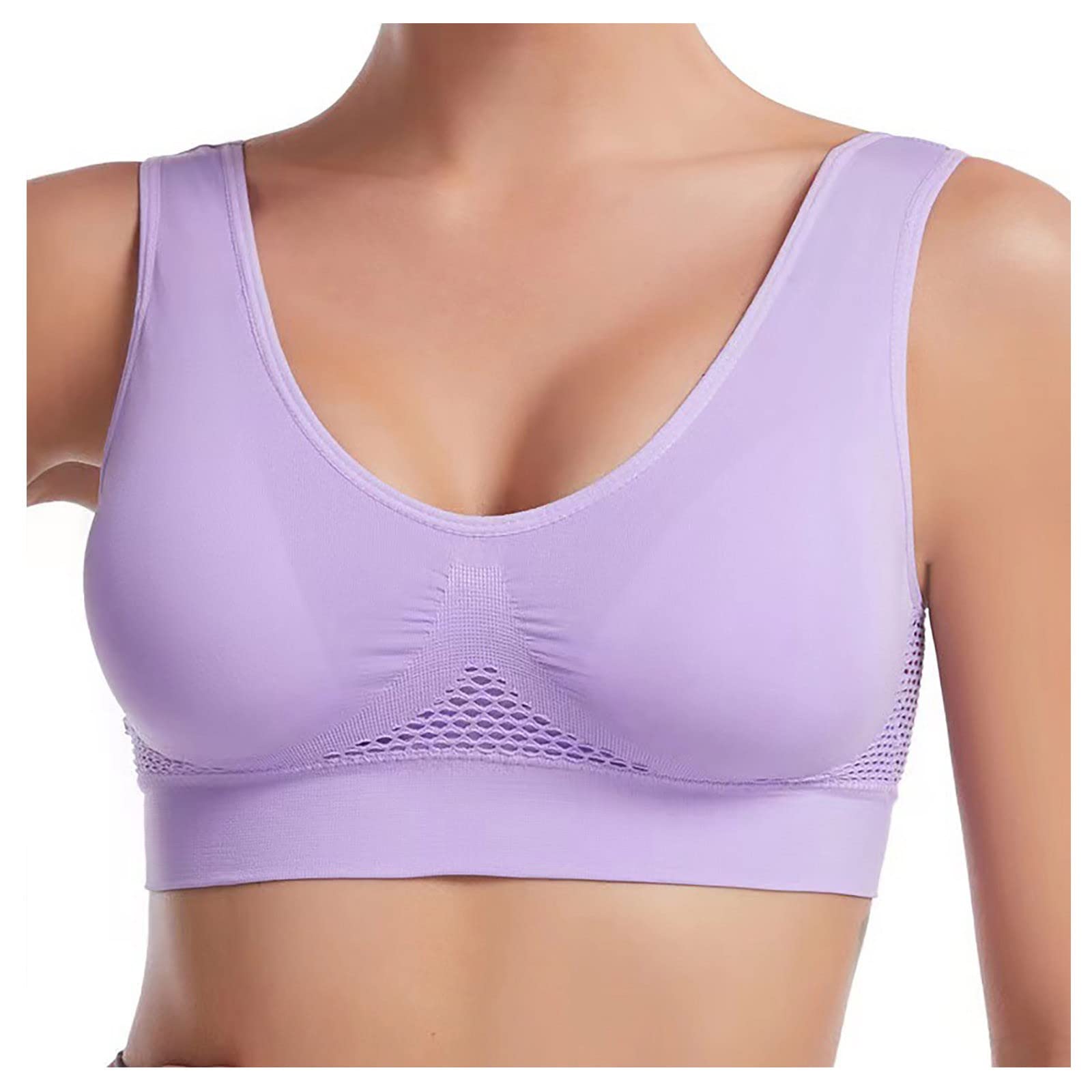 Strapless Comfort Bra with Silicone Bandeau - No Show Seamless Bralette for Women - Invisible Tube Top for Sleep, Yoga & Everyday Wear