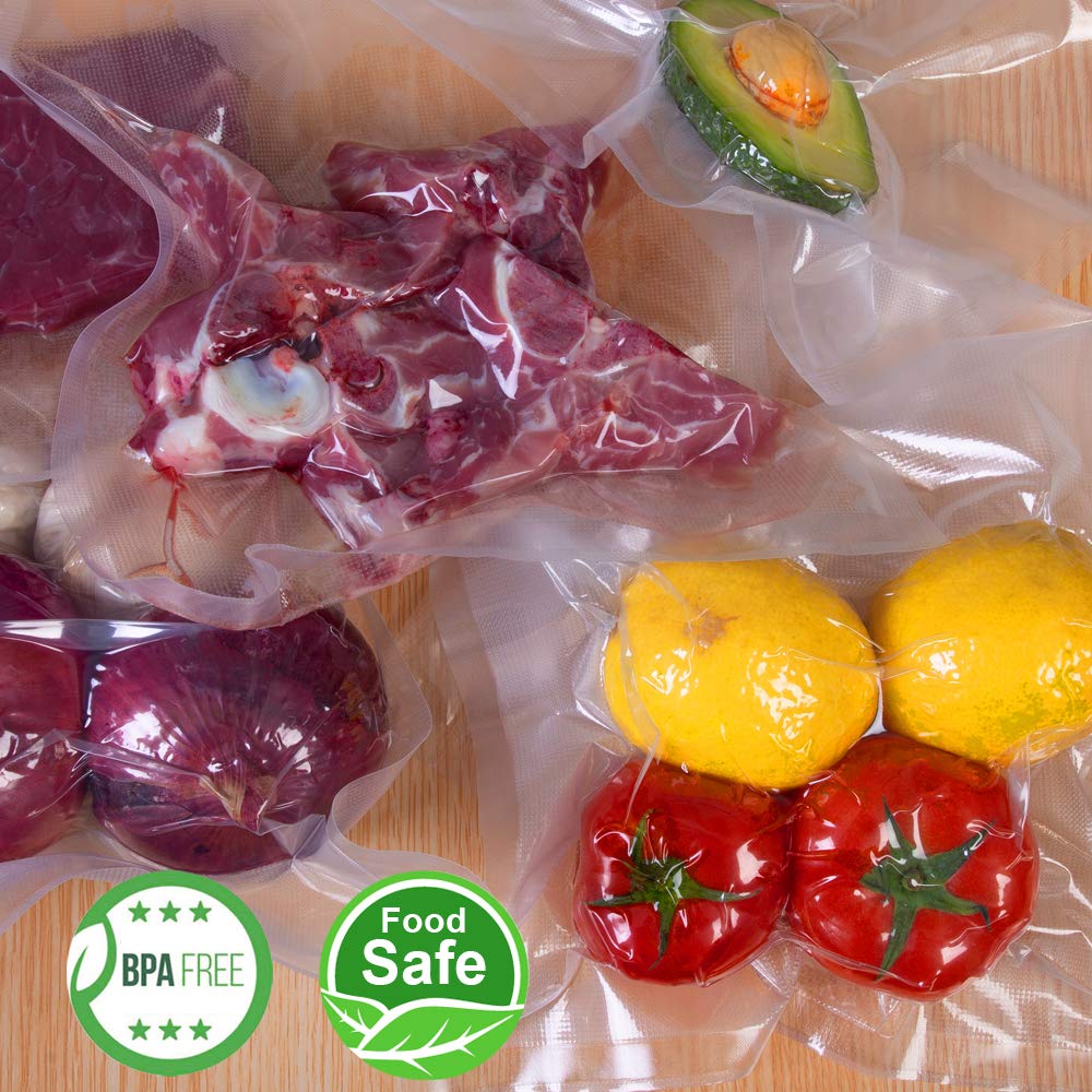 SurpOxyLoc 200 Pint Size 6x10 Inch BPA Free Heavy Duty Vacuum Sealer Bags for Food Storage | Commercial Grade Freezer Safe Sous Vide Bags | Pre-Cut Universal Design Works with All Vacuum Sealers | Perfect for Meal Prep, Freezing Meat & Long-Term Food Preservation