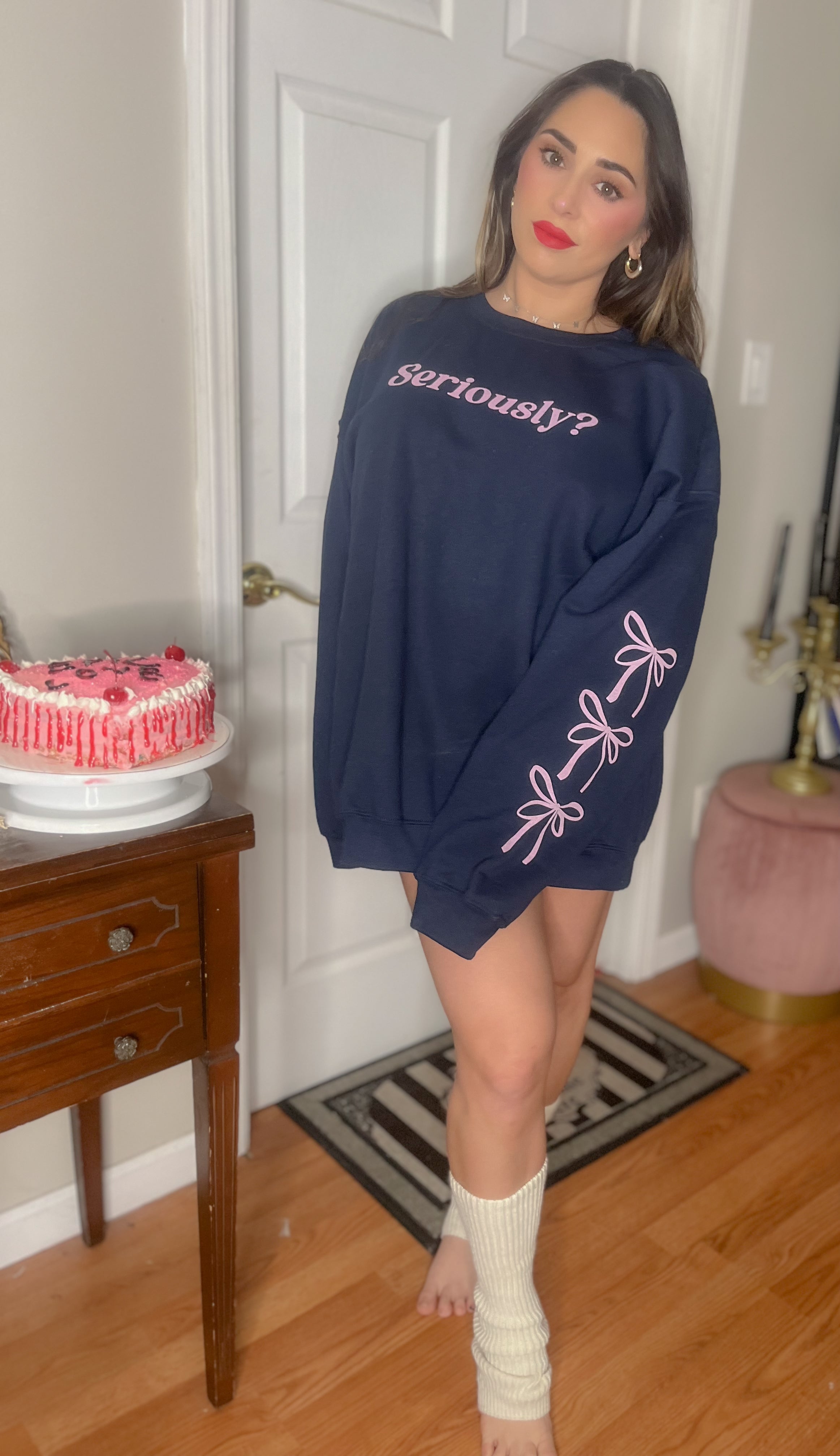 Seriously Crewneck Sweatshirt for Men & Women - Soft Cotton Comfortable Pullover - Perfect for Casual Wear, Gym, and Everyday Outfits