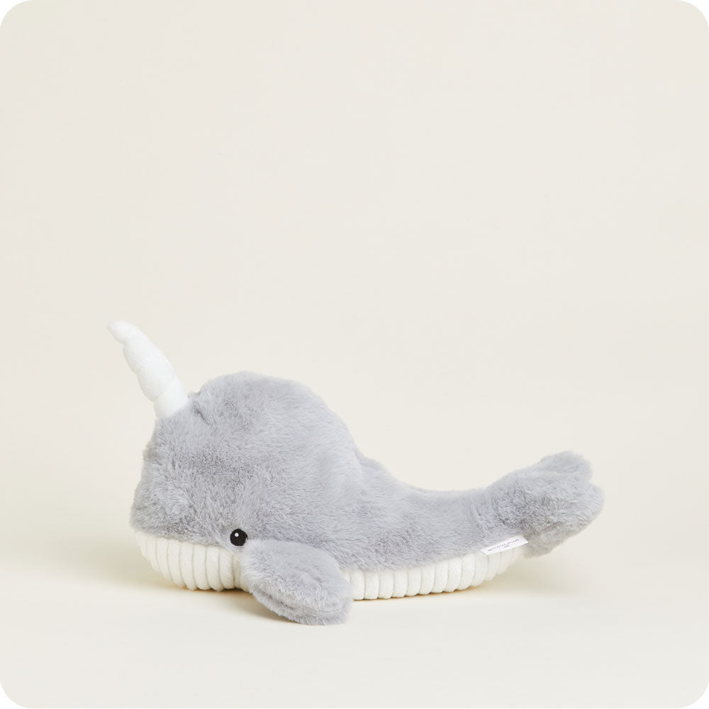 Weighted Heated Narwhal Stuffed Animal - Warmies Plush Toy for Kids & Adults | Soothing Heat Therapy for Stress Relief, Anxiety & Sleep Aid | Perfect for Cuddling, Gifts & Relaxation