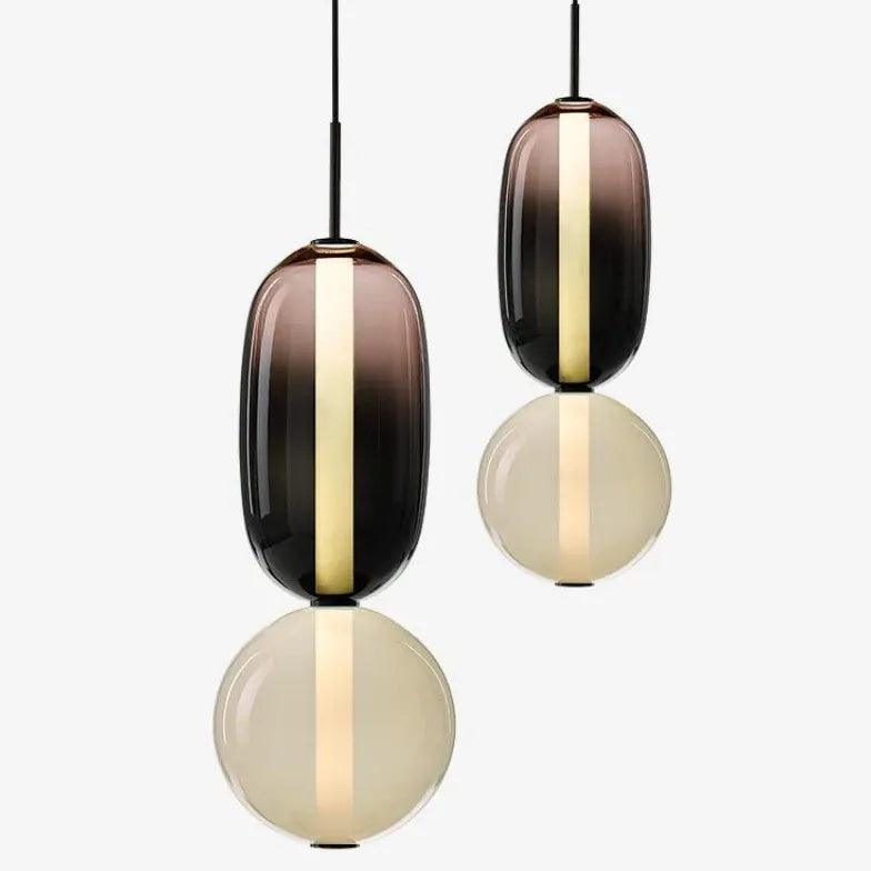 Modern Double Layer Elliptical Ball Pendant Light - Elegant Ceiling Lighting Fixture for Dining Room, Living Room & Bedroom
