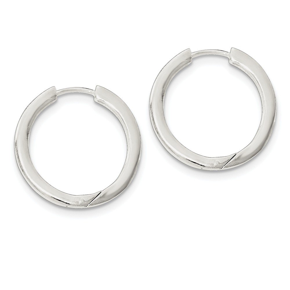 Sterling Silver Hinged Hoop Earrings for Women - 925 Silver Sleek & Secure Hoop Earrings - Elegant Everyday Jewelry Gift for Her - Perfect for Work, Date Night & Special Occasions