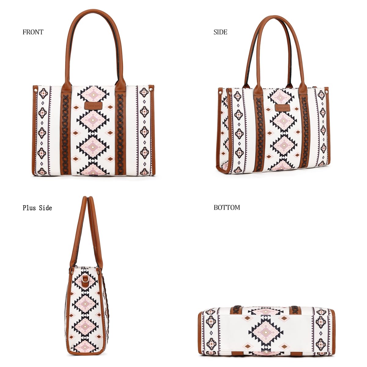 Stylish Vintage Boho Women's Tote Bag - Large Travel Work Shoulder Purse for Everyday Use, Office & Weekend Getaways