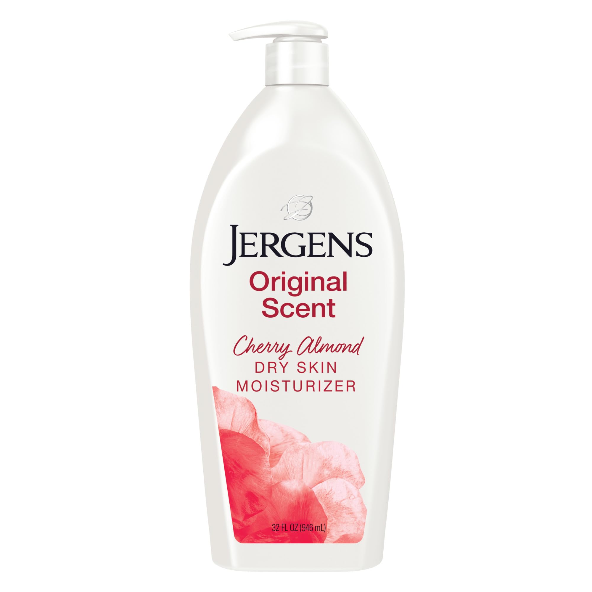 Jergens Original Scent Dry Skin Body Lotion & Moisturizer - Cherry Almond Essence for Hands & Body | Dermatologist Tested, 32 Oz | Hydrating Lotion for Dry Skin Care, Winter Moisturizer, Daily Body Hydration