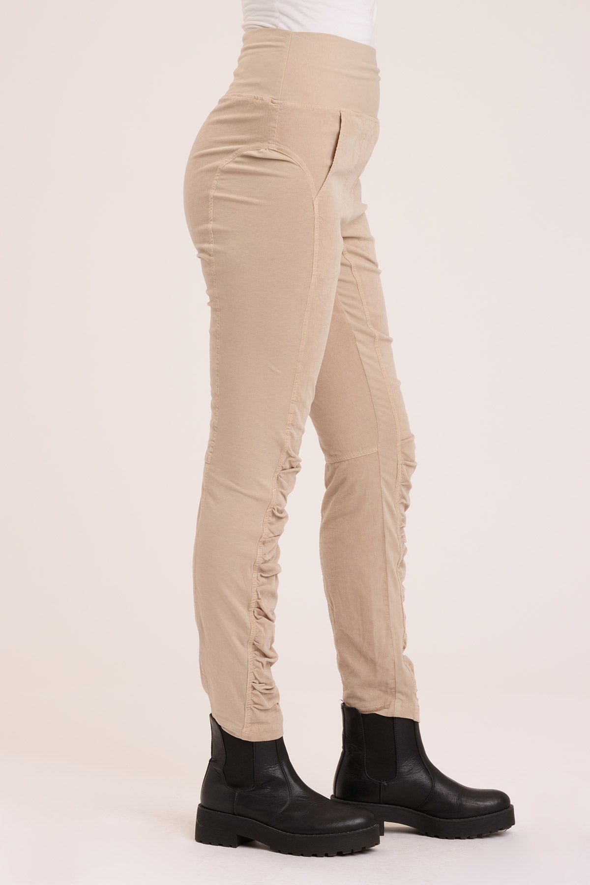 Women's High Waisted Cord Penny Leggings - Soft Stretch Comfort for Yoga, Workout & Everyday Wear