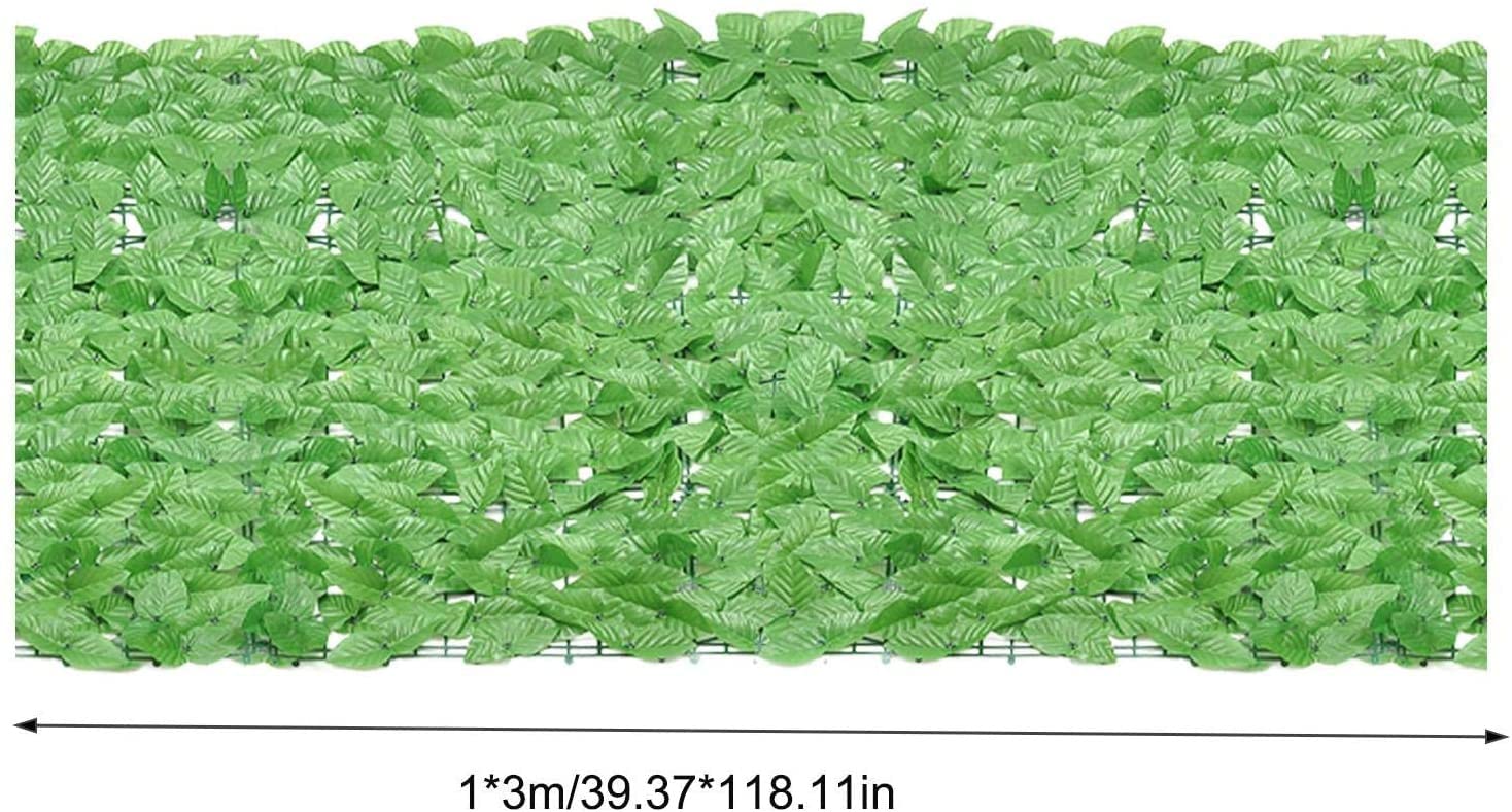 Artificial Leaf Privacy Screen for Outdoor Patio & Porch Decor - 100x800cm Green Faux Ivy Wall Covering - Perfect for Garden Fence, Balcony Shade, and Backyard Privacy