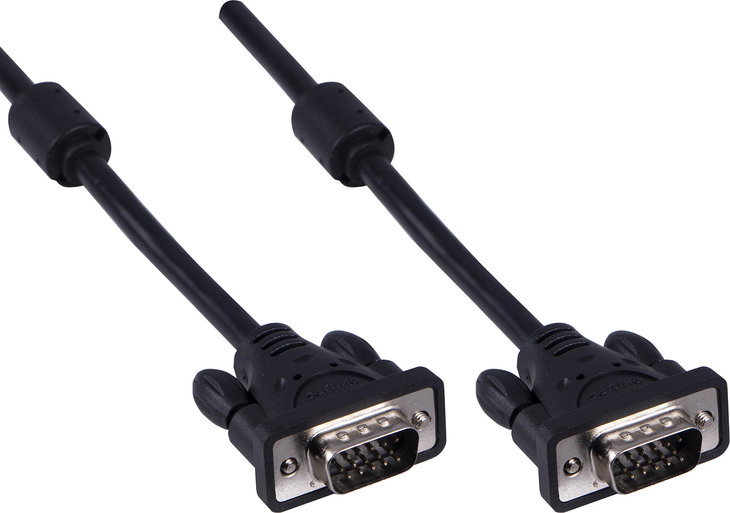 Philips VGA SVGA 6ft Male to Male Cable with Ferrite Core for Enhanced Audio Video Quality, Ideal for Projectors, Monitors, Computers, HDTVs, and Graphics Cards, Perfect for Home Office and Gaming Setups