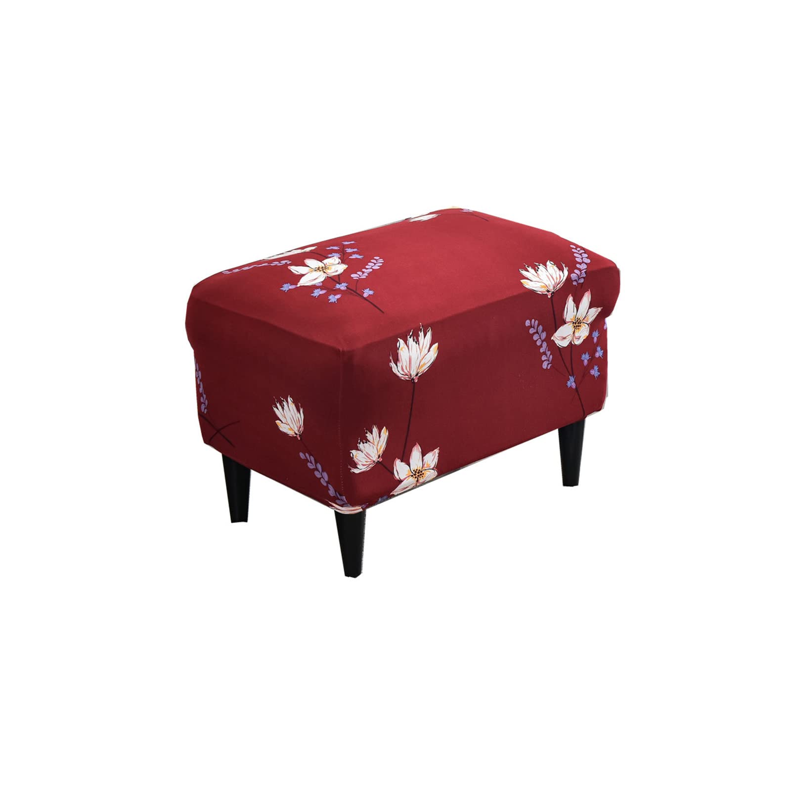 Eco-Friendly Stretch Ottoman Cover - Rectangular Storage Ottoman Slipcover with Non-Slip Elastic Bottom for Footrest Stool | Perfect for Living Room, Bedroom & Home Decor