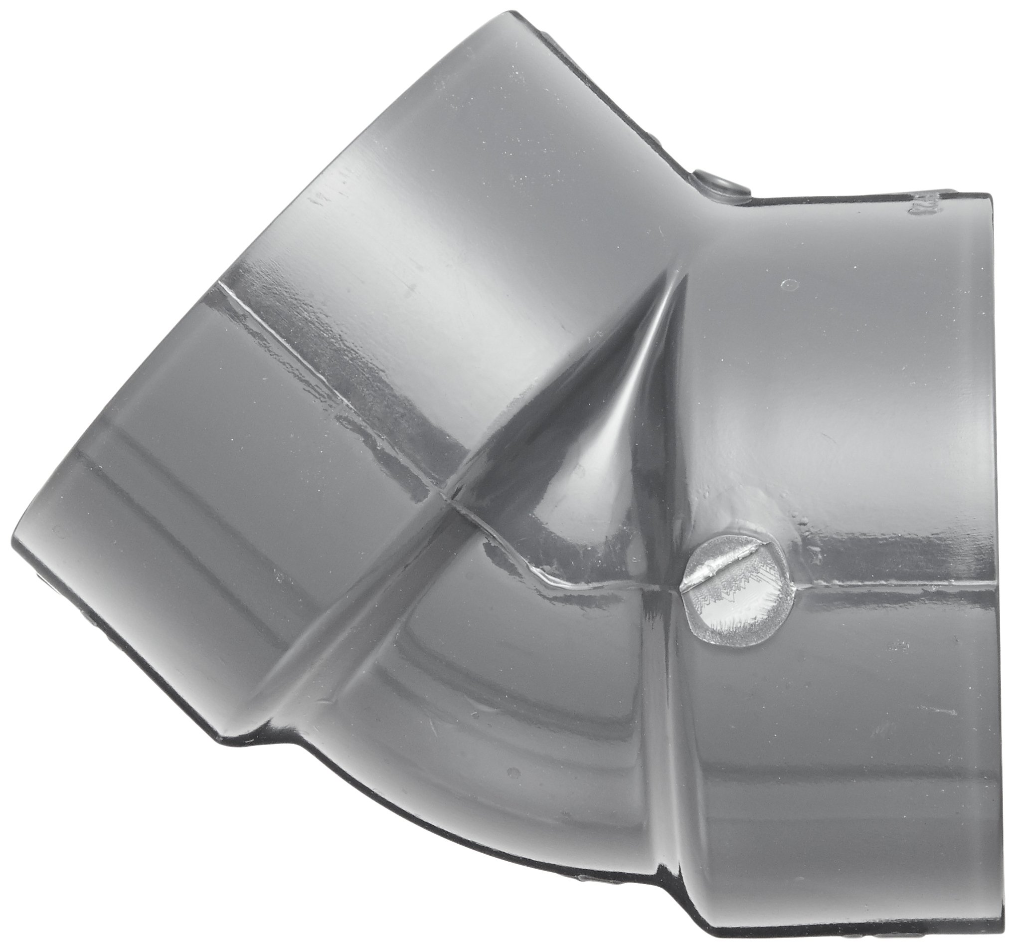 819 Series PVC Pipe Fitting - 45 Degree Elbow, Schedule 80, 3/4