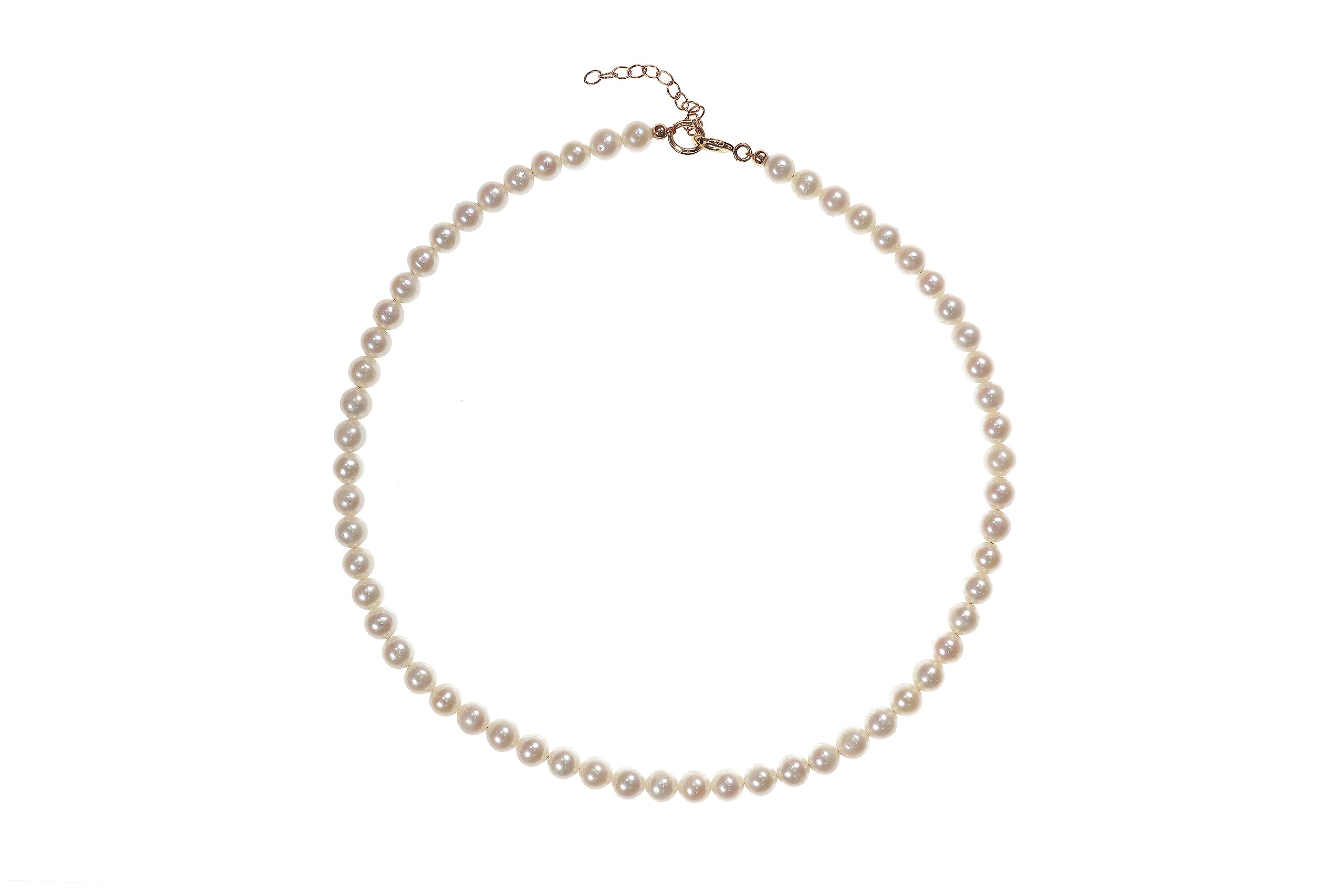 AA Grade Freshwater Pearl Beaded Necklace - Elegant Gold Bridal Pearl Choker - Handmade Wedding Jewelry for Brides & Bridesmaids - Perfect for Weddings, Anniversaries & Special Occasions