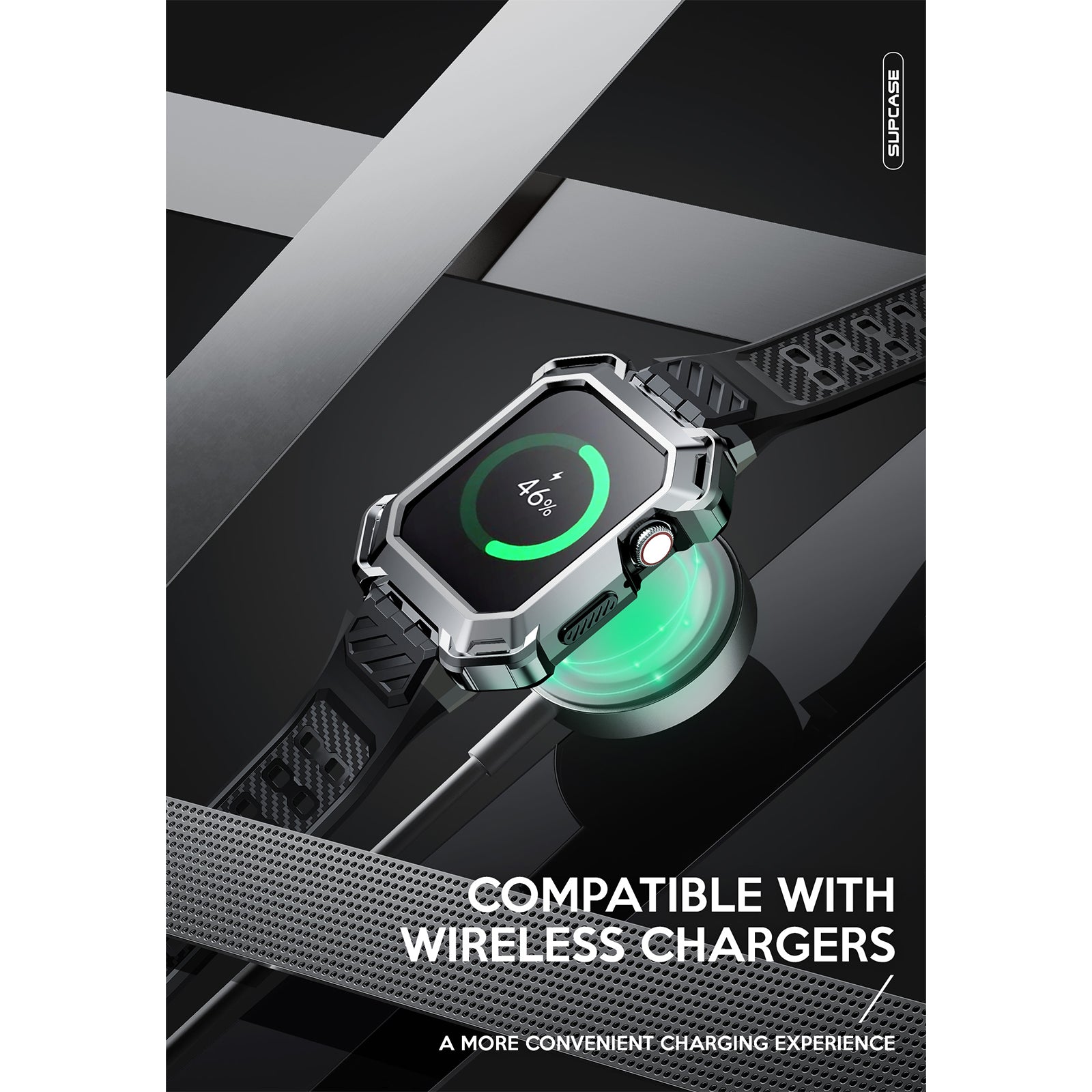 Apple Watch Unicorn Beetle PRO XT Rugged Metal Case & Band - Heavy Duty Protective Cover for 44mm/45mm Series 6/7/8/SE - Silver | Perfect for Outdoor Sports, Workouts & Adventure Activities